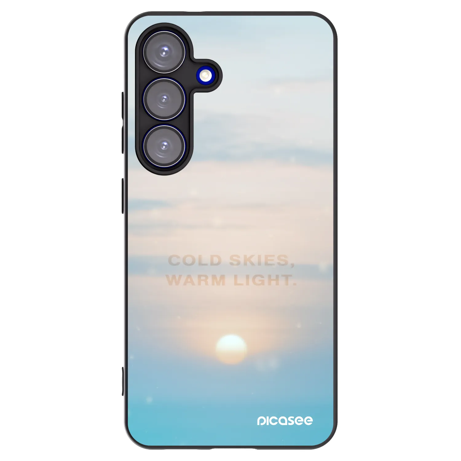 Picasee silikonowe czarne etui na Samsung Galaxy S25 5G - COLD SKIES