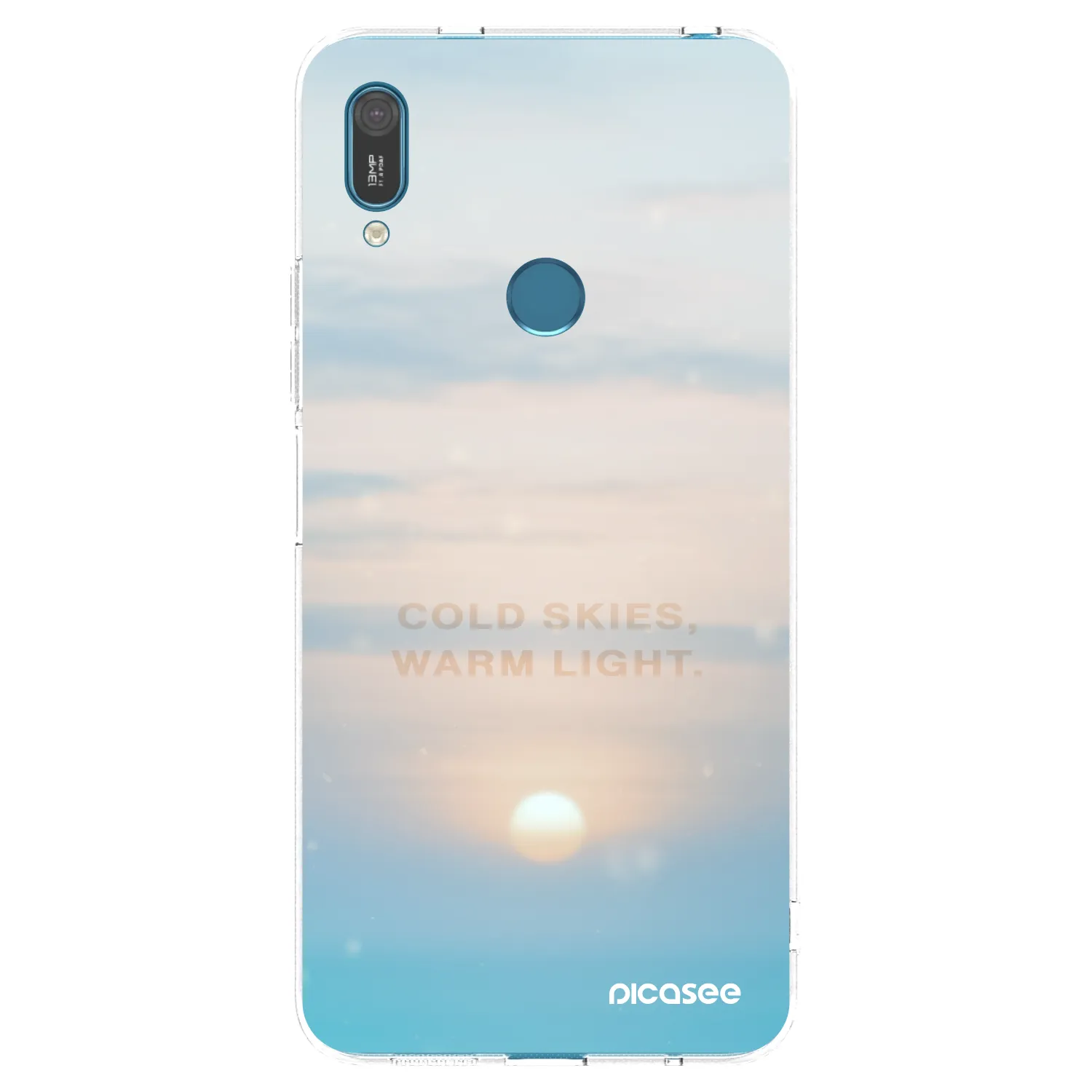 Picasee silikonowe przeźroczyste etui na Huawei Y7 2019 - COLD SKIES