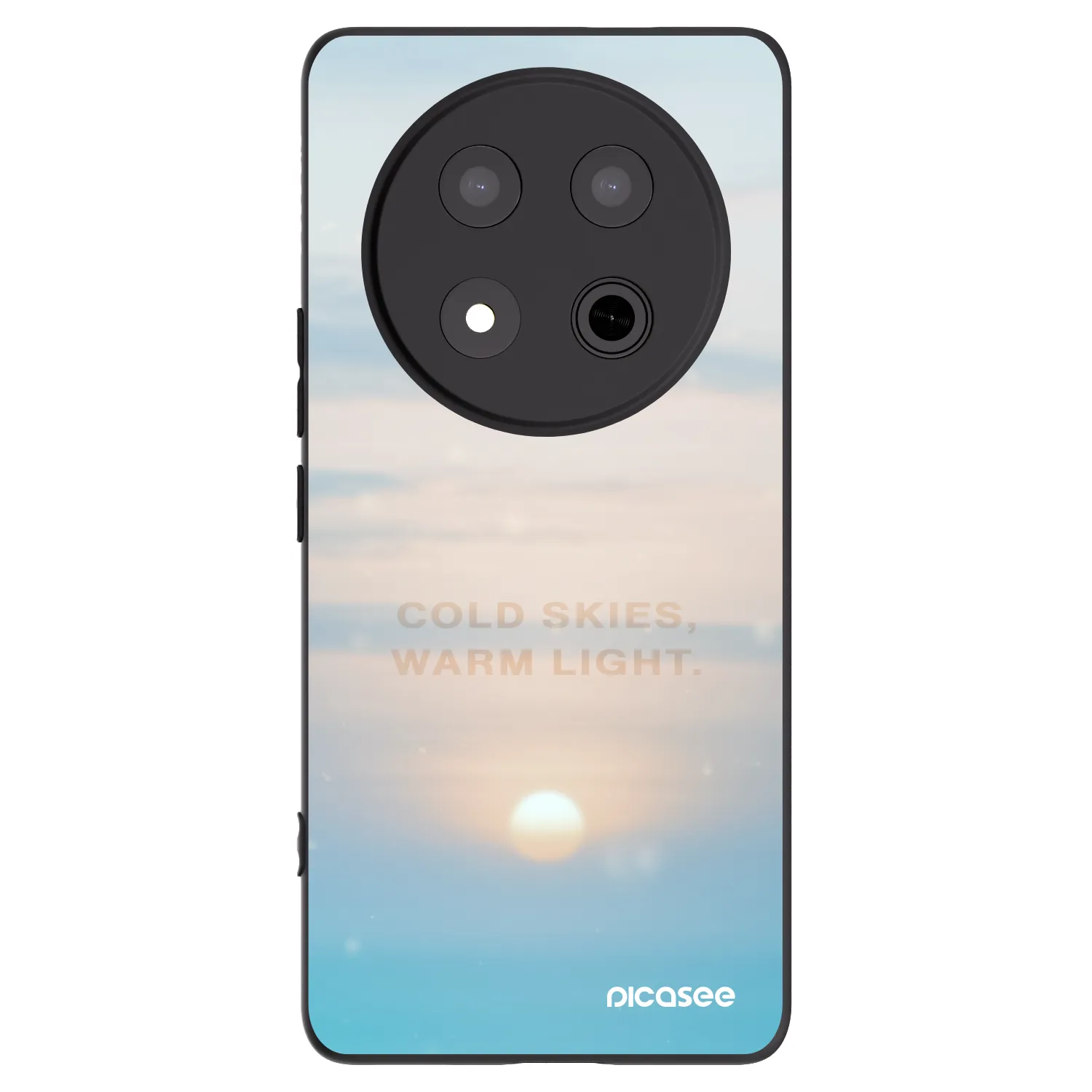 Picasee silikonowe czarne etui na Honor Magic7 Lite 5G - COLD SKIES