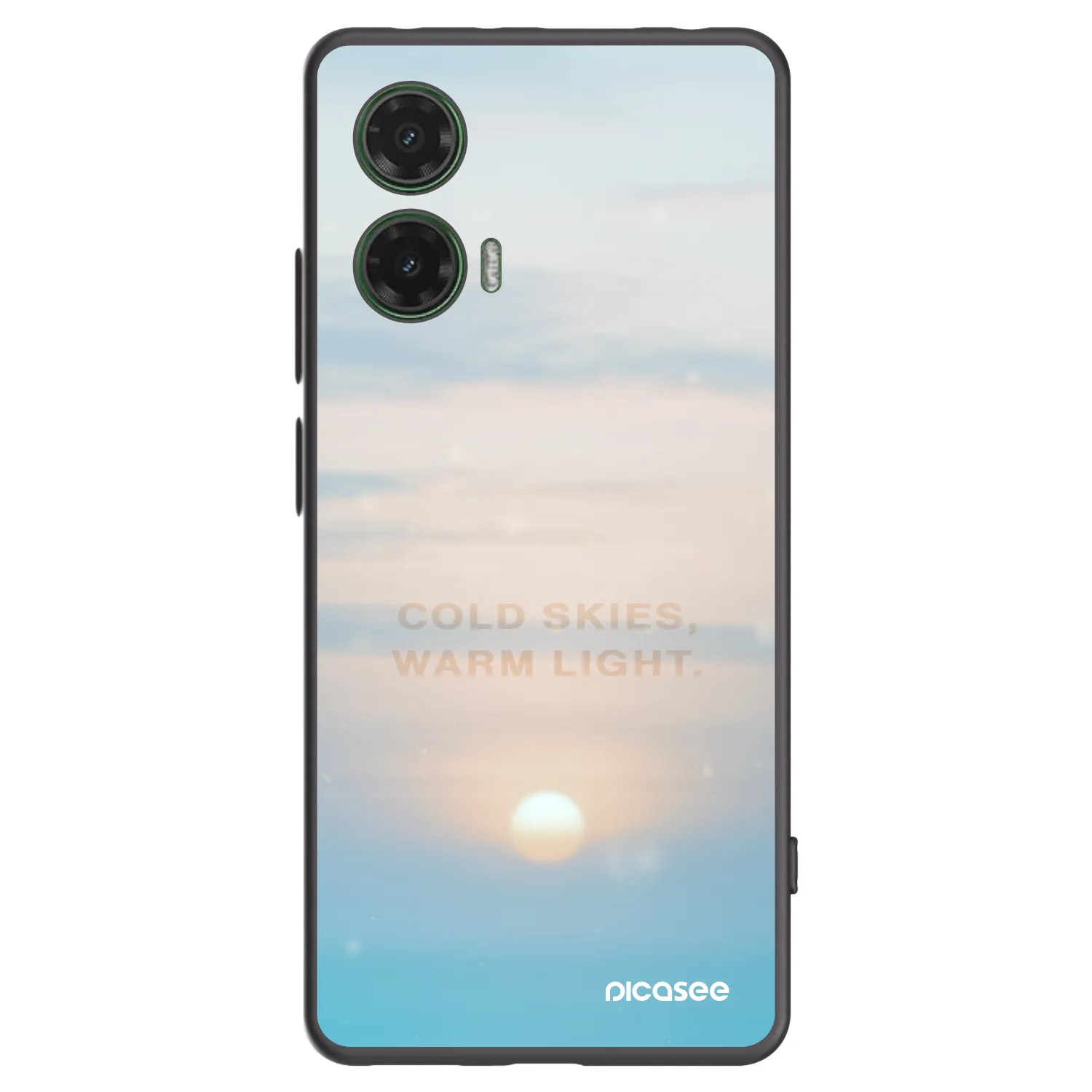 Picasee silikonowe czarne etui na Motorola Moto G35 5G - COLD SKIES