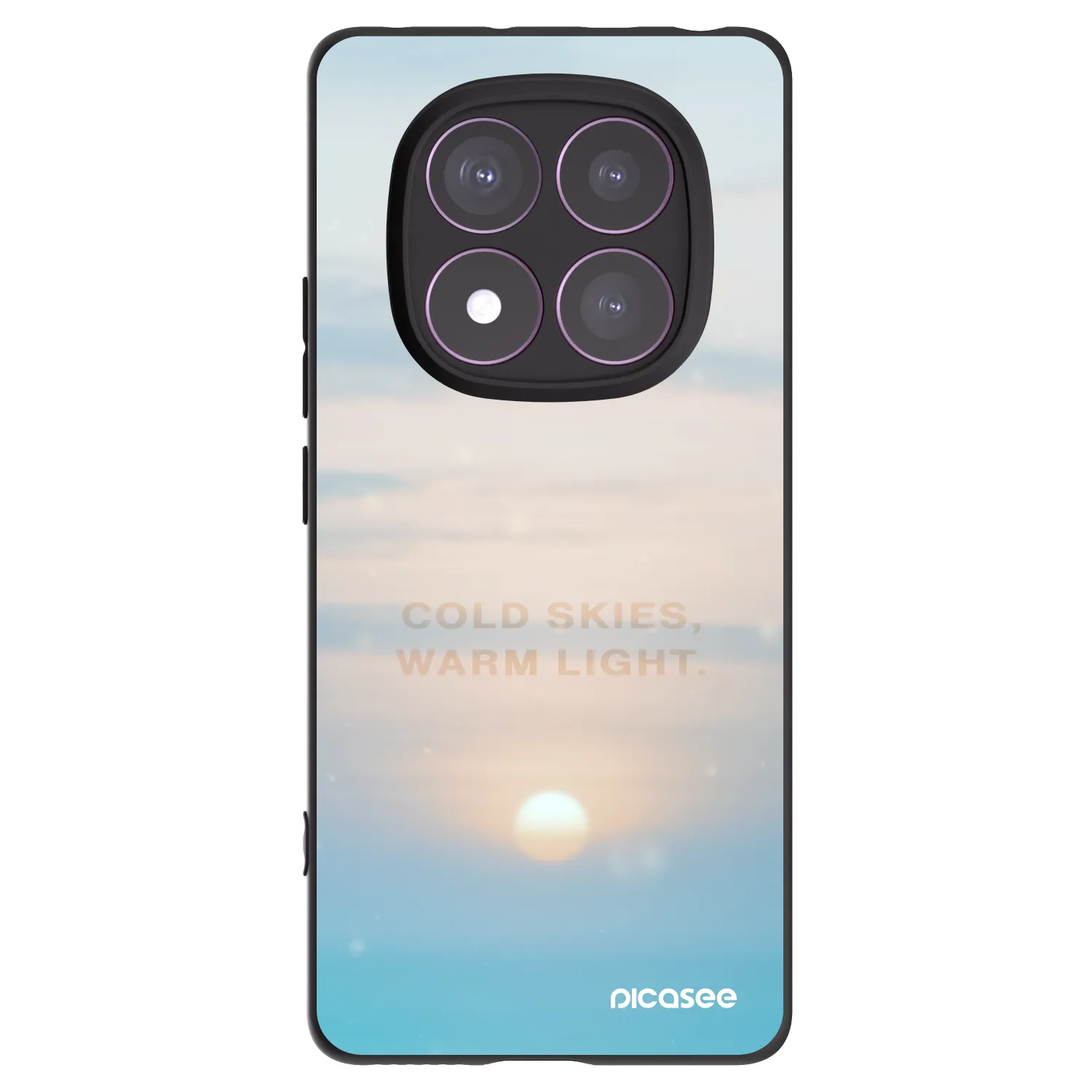 Picasee silikonowe czarne etui na Xiaomi Redmi Note 14 Pro 4G - COLD SKIES