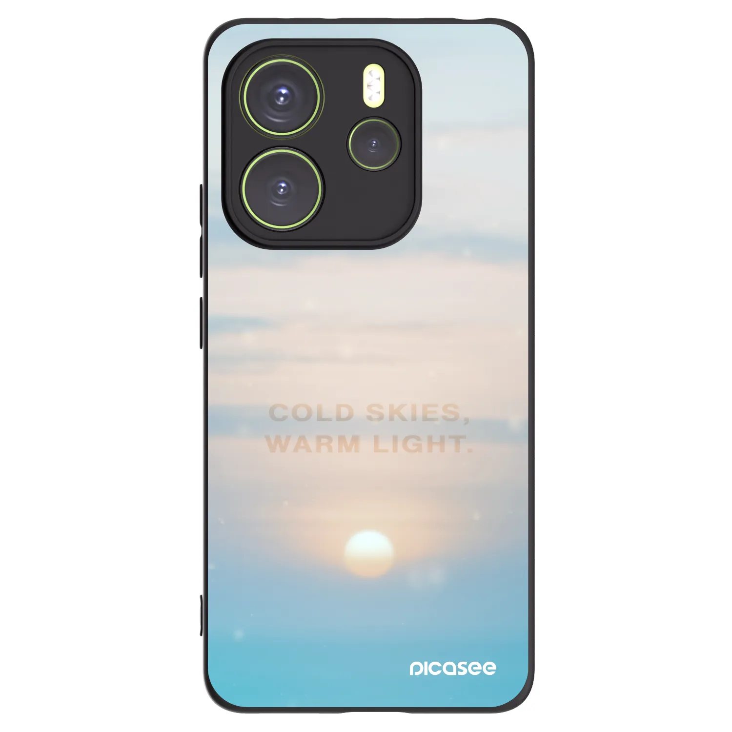 Picasee silikonowe czarne etui na Xiaomi Redmi Note 14 4G - COLD SKIES