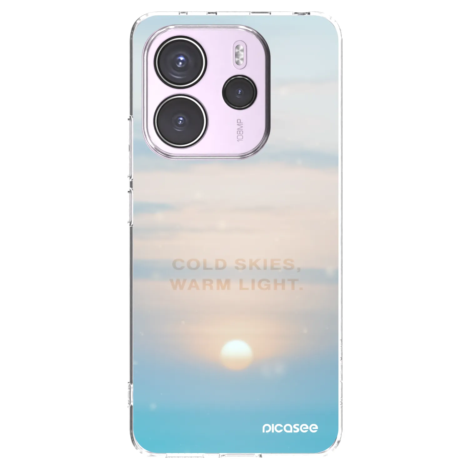 Picasee silikonowe przeźroczyste etui na Xiaomi Redmi Note 14 4G - COLD SKIES
