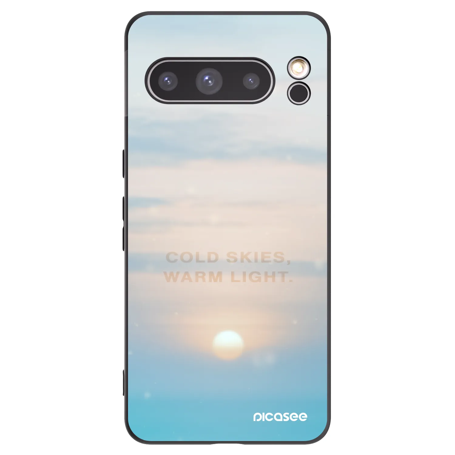 Picasee silikonowe czarne etui na Google Pixel 8 Pro - COLD SKIES