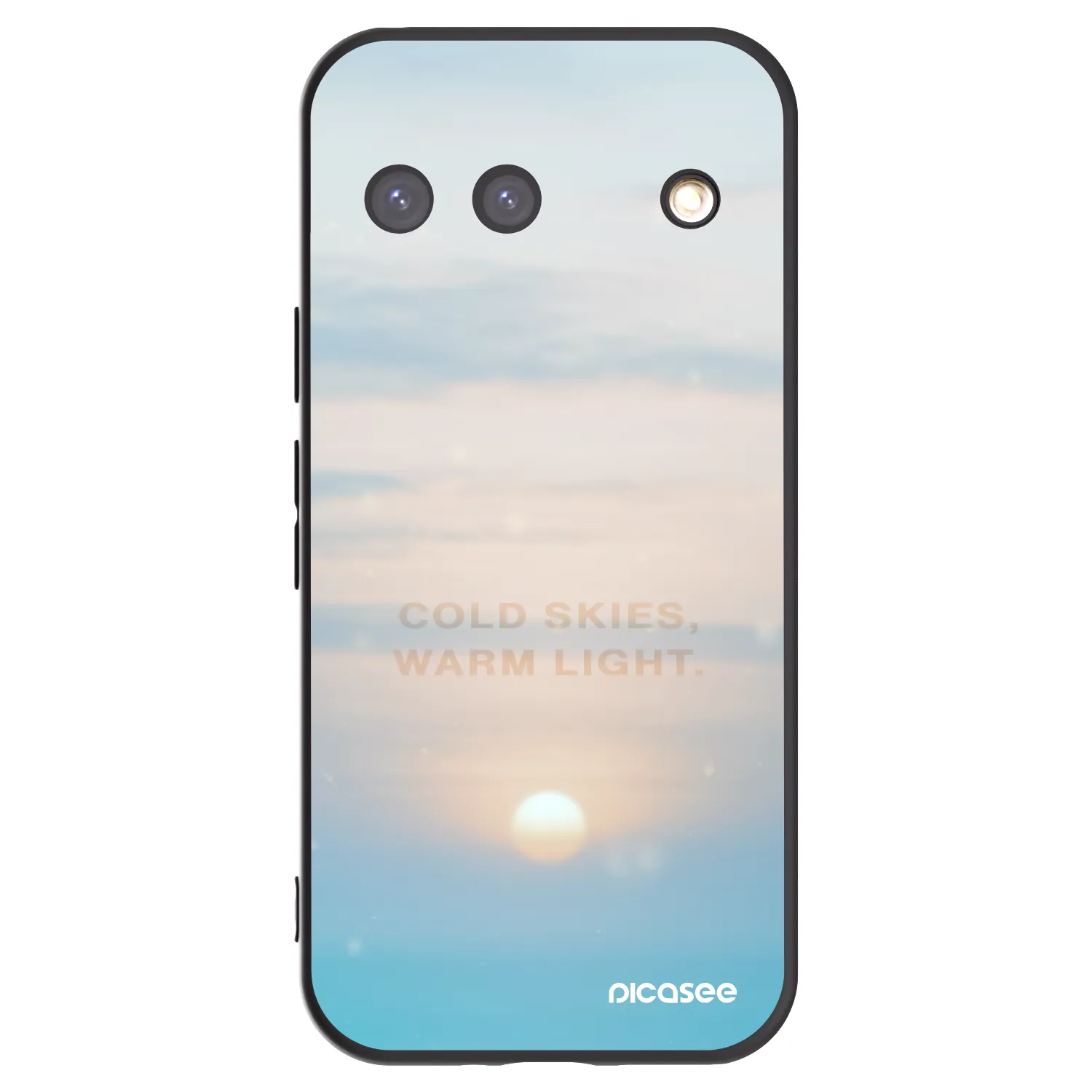Picasee silikonowe czarne etui na Google Pixel 9 - COLD SKIES