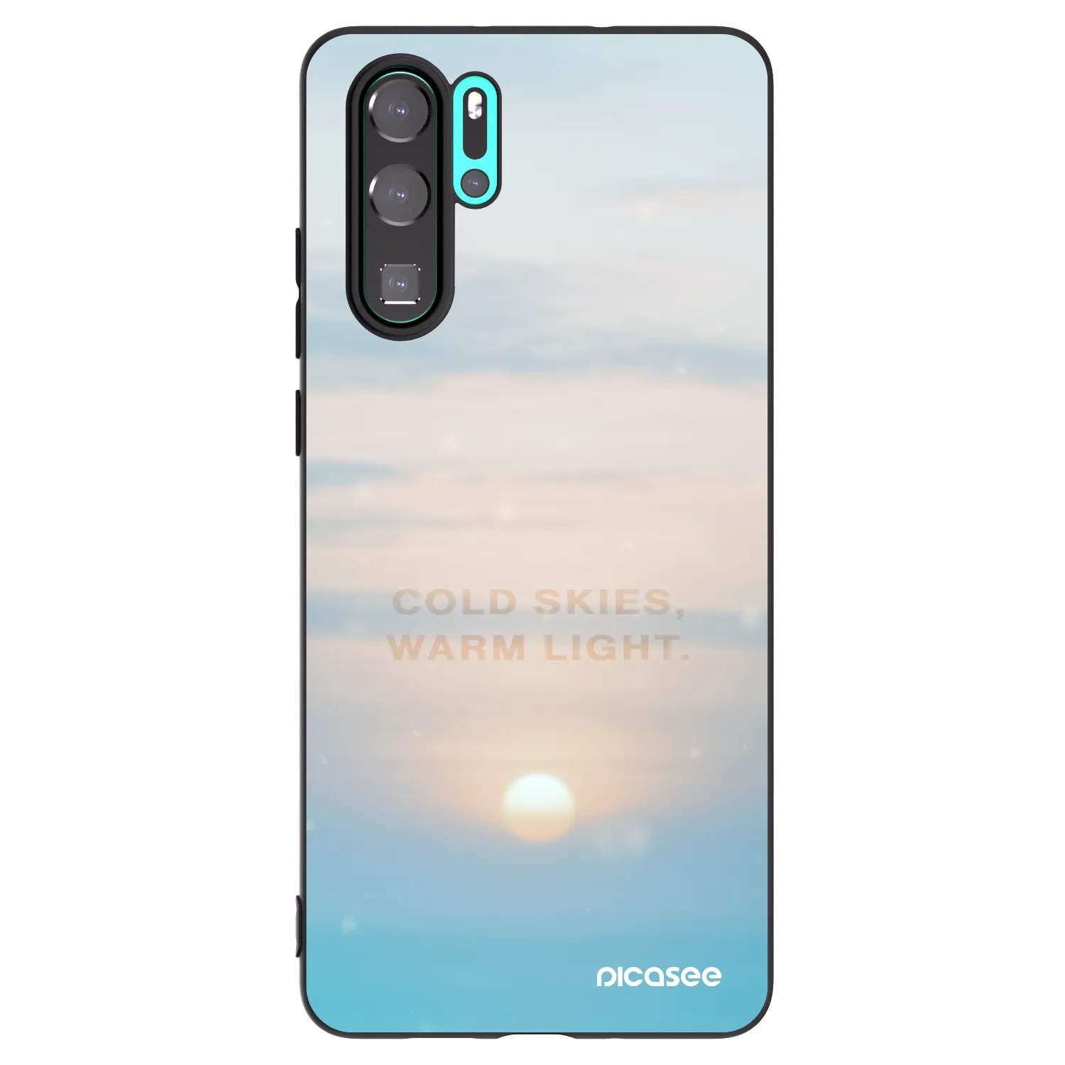Picasee silikonowe czarne etui na Huawei P30 Pro - COLD SKIES