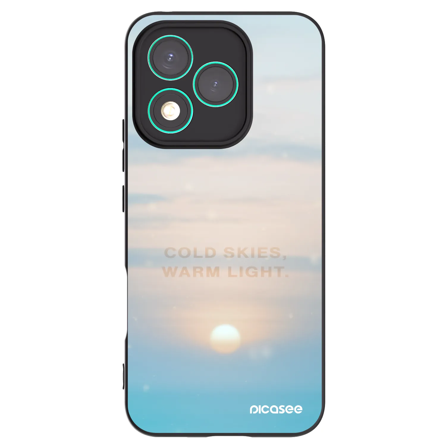 Picasee silikonowe czarne etui na Honor 400 Lite 5G - COLD SKIES