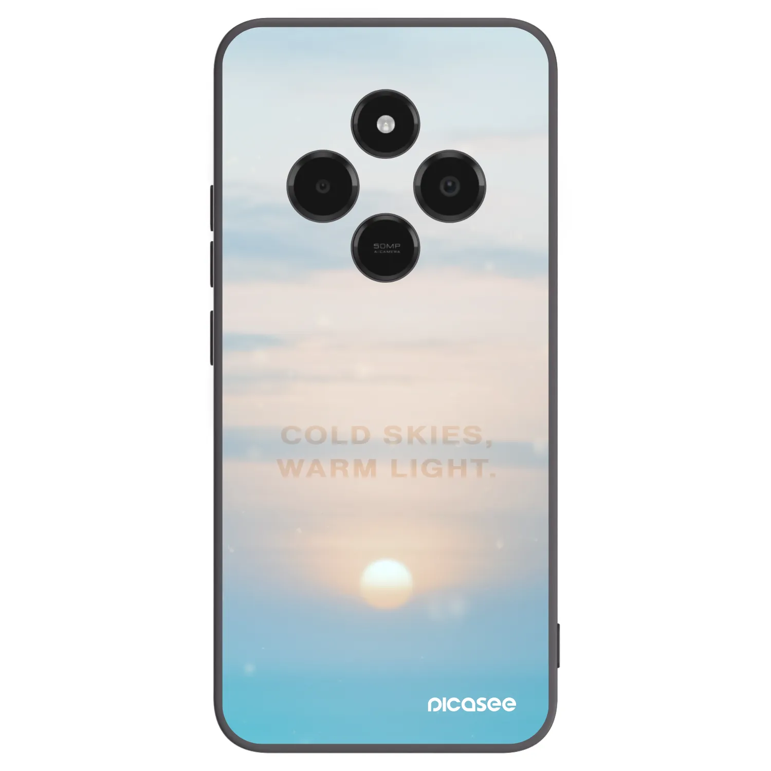 Picasee silikonowe czarne etui na Xiaomi Poco C75 - COLD SKIES