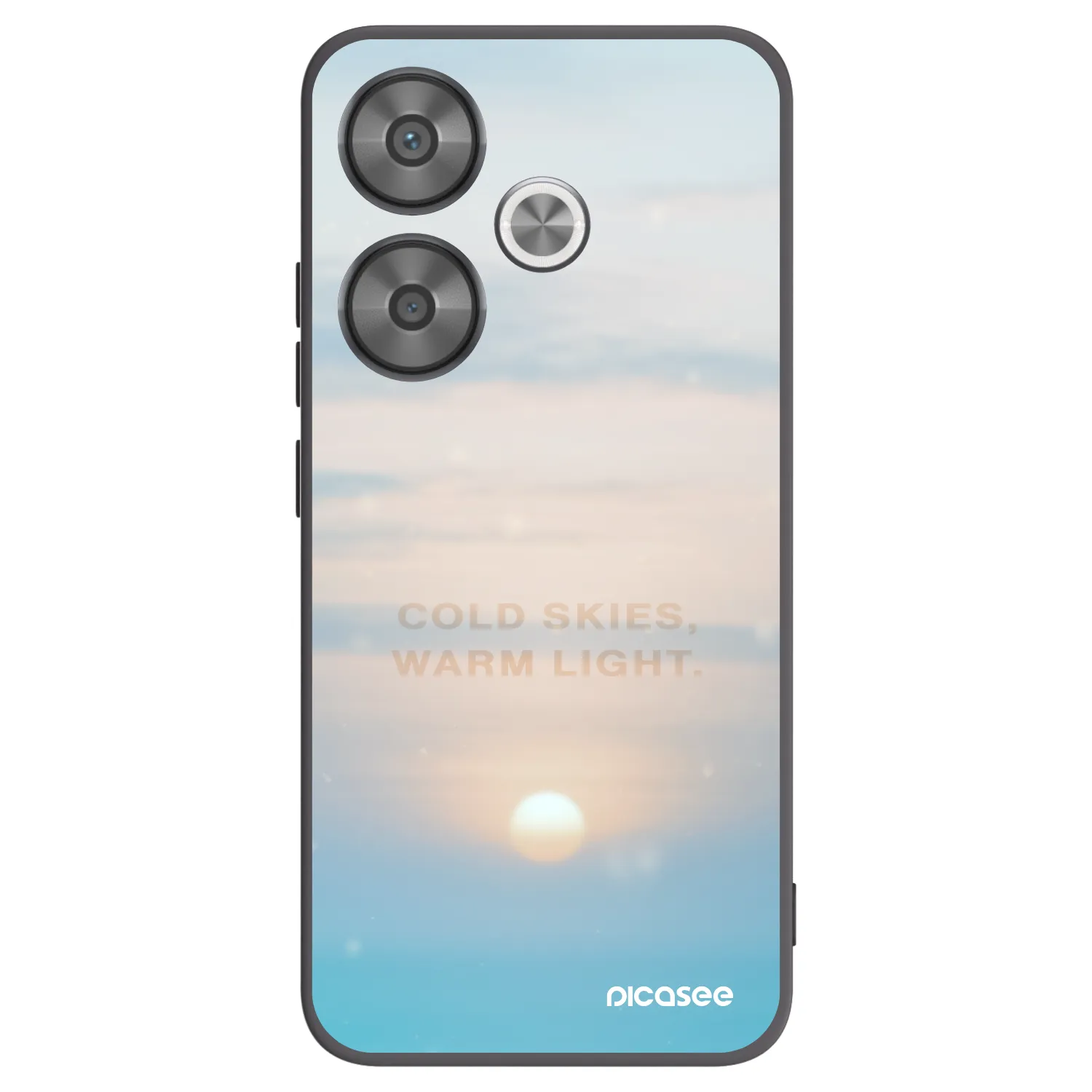 Picasee silikonowe czarne etui na Xiaomi Poco F6 - COLD SKIES