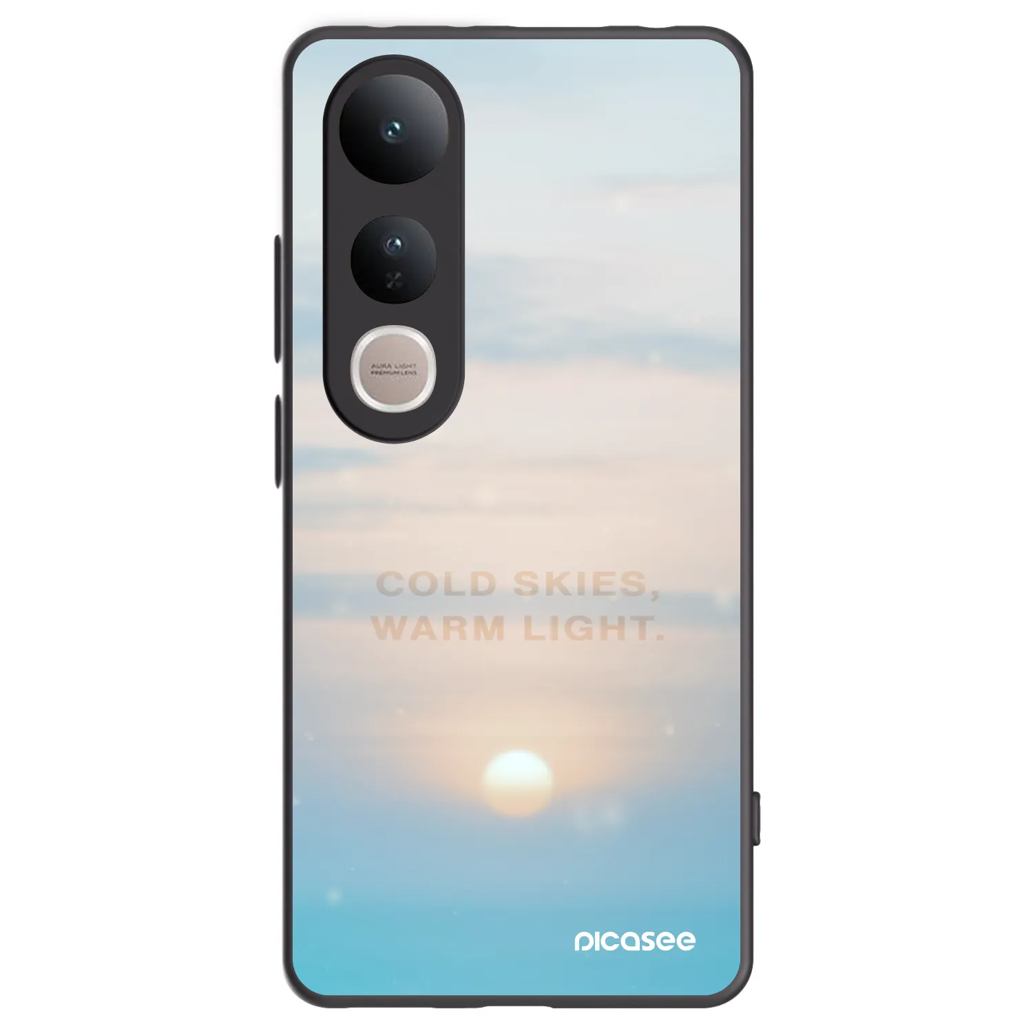 Picasee silikonowe czarne etui na Vivo V50 Lite 5G - COLD SKIES