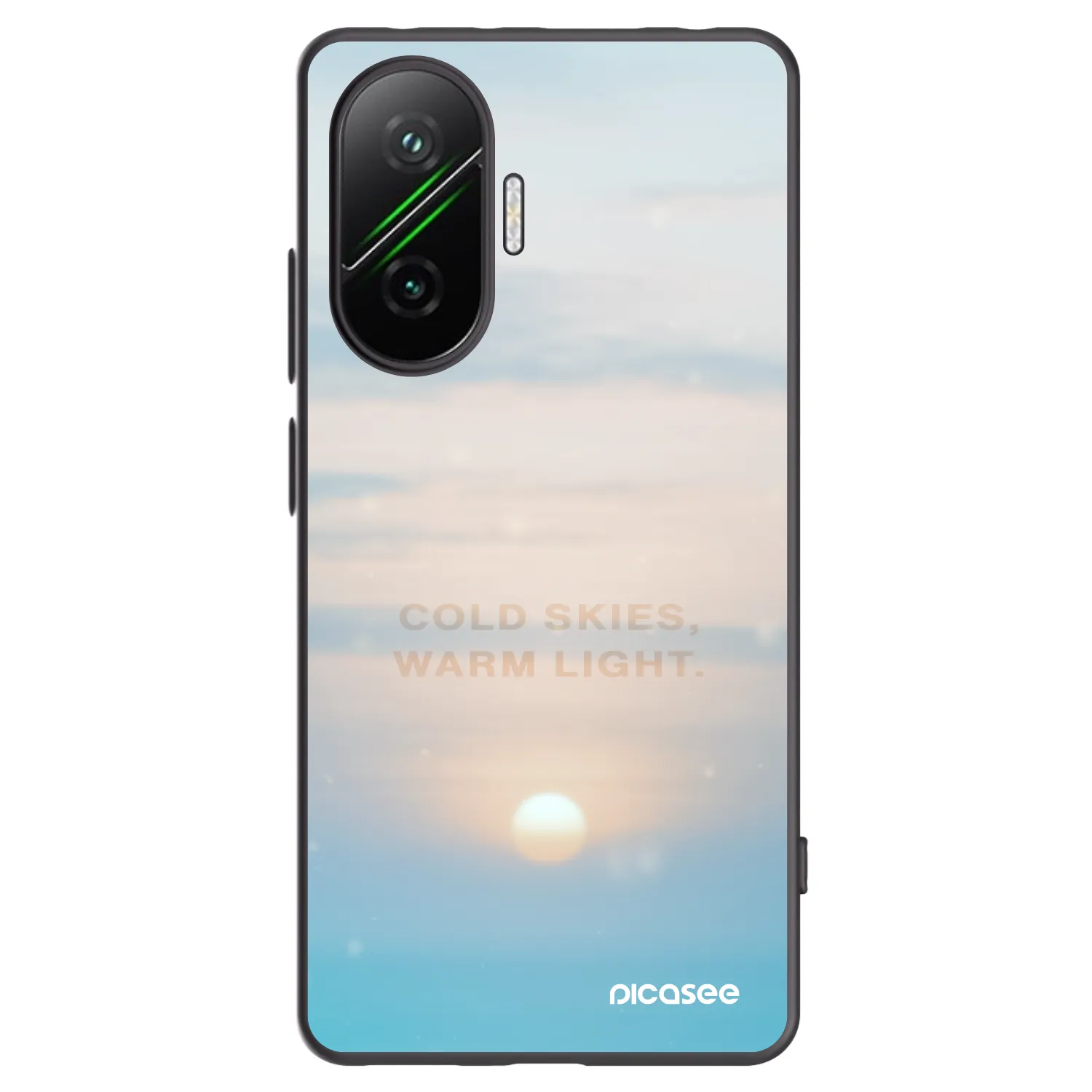 Picasee silikonowe czarne etui na Xiaomi Poco F7 Pro 5G - COLD SKIES