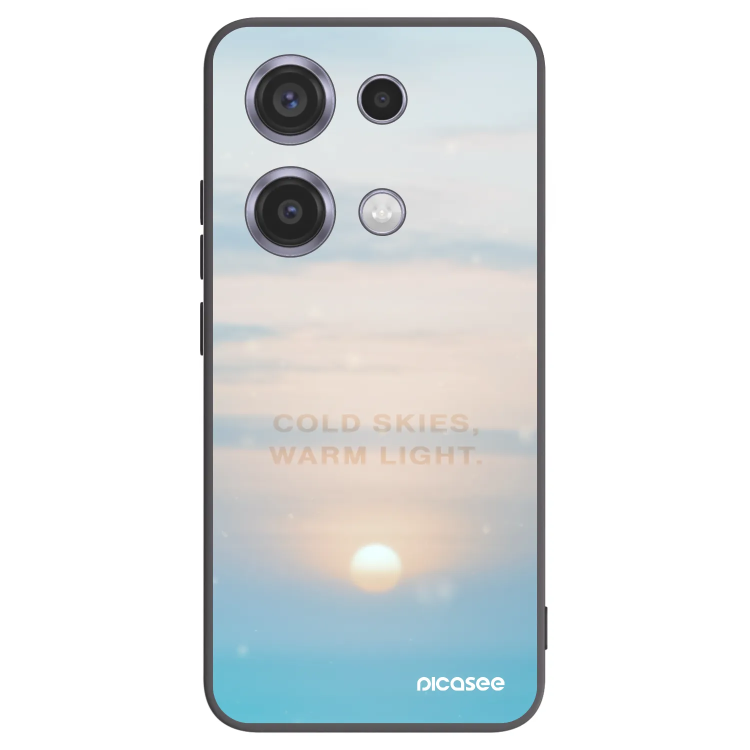 Picasee silikonowe czarne etui na Xiaomi Redmi Note 14S - COLD SKIES
