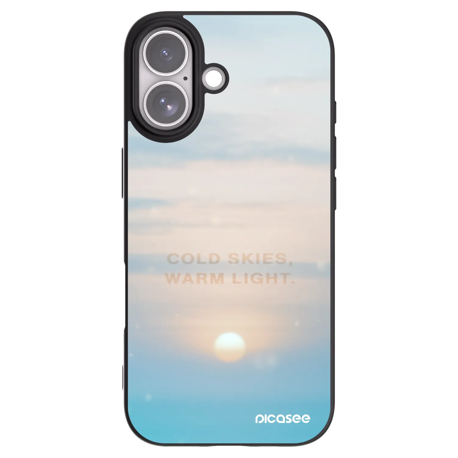 Picasee silikonowe czarne etui na Apple iPhone 17 - COLD SKIES