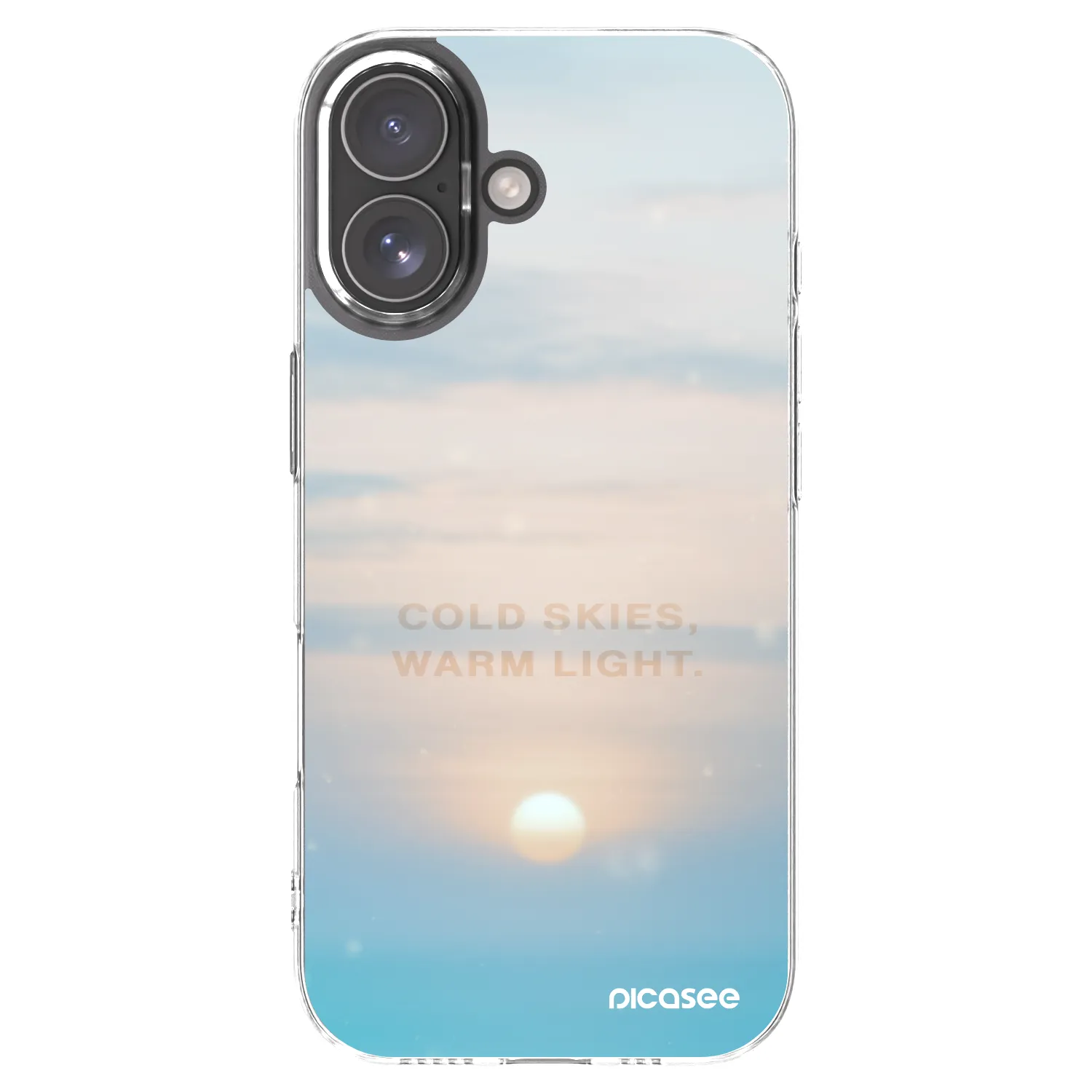 Picasee silikonowe przeźroczyste etui na Apple iPhone 17 - COLD SKIES
