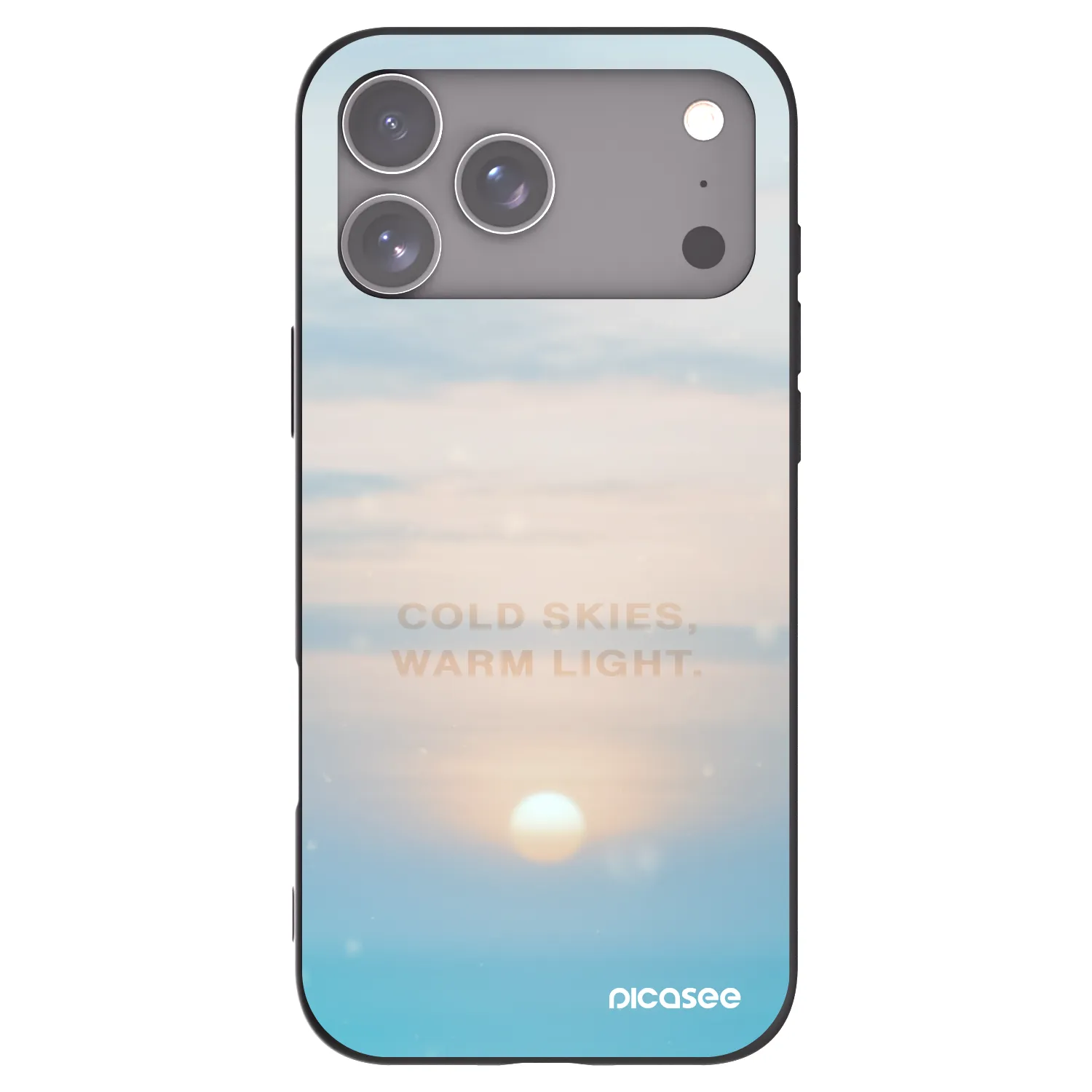 Picasee silikonowe czarne etui na Apple iPhone 17 Pro Max - COLD SKIES