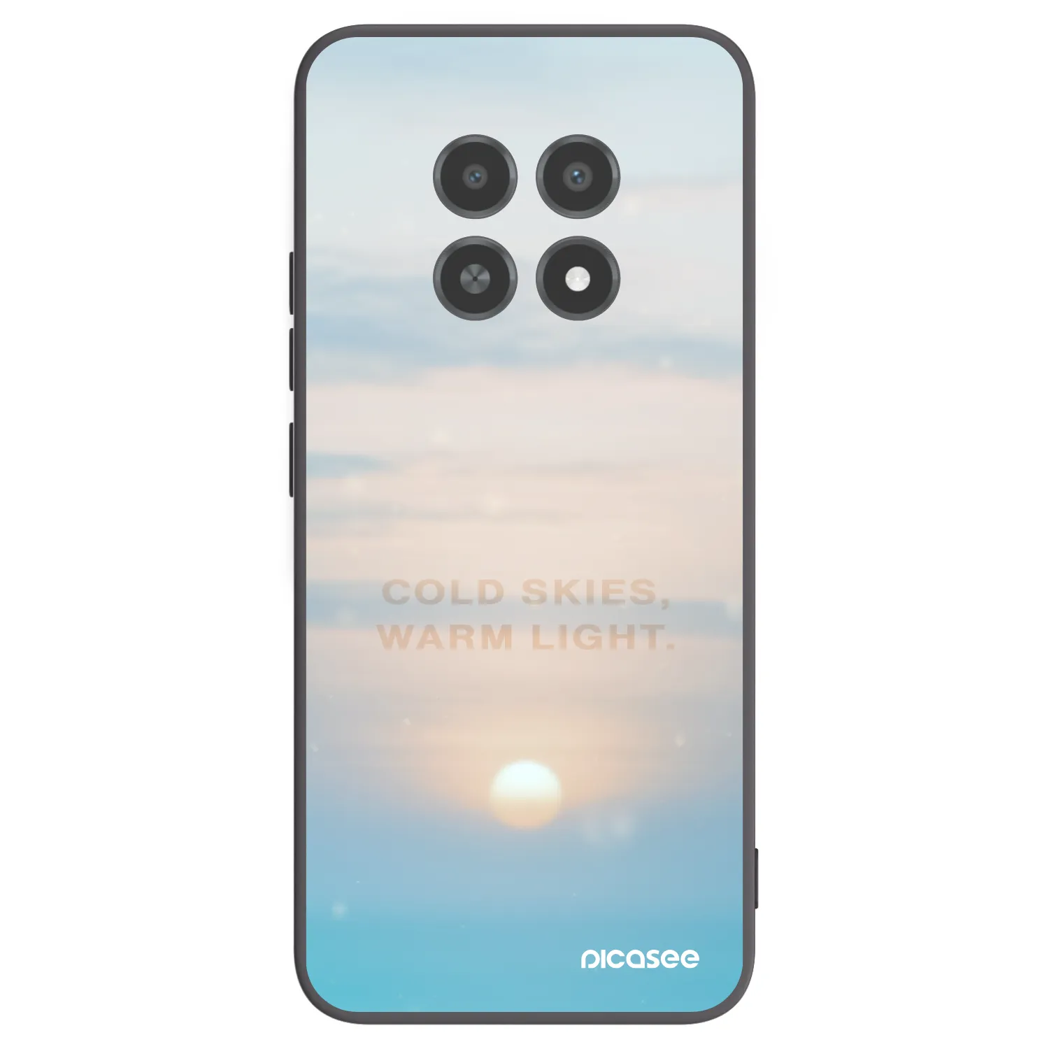Picasee silikonowe czarne etui na Realme 12X - COLD SKIES