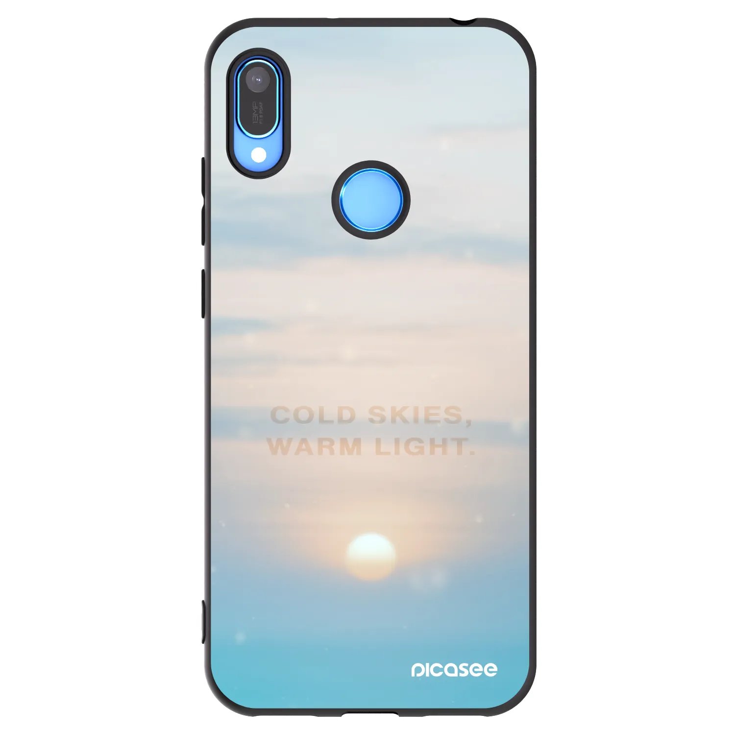 Picasee silikonowe czarne etui na Huawei Y6 2019 - COLD SKIES