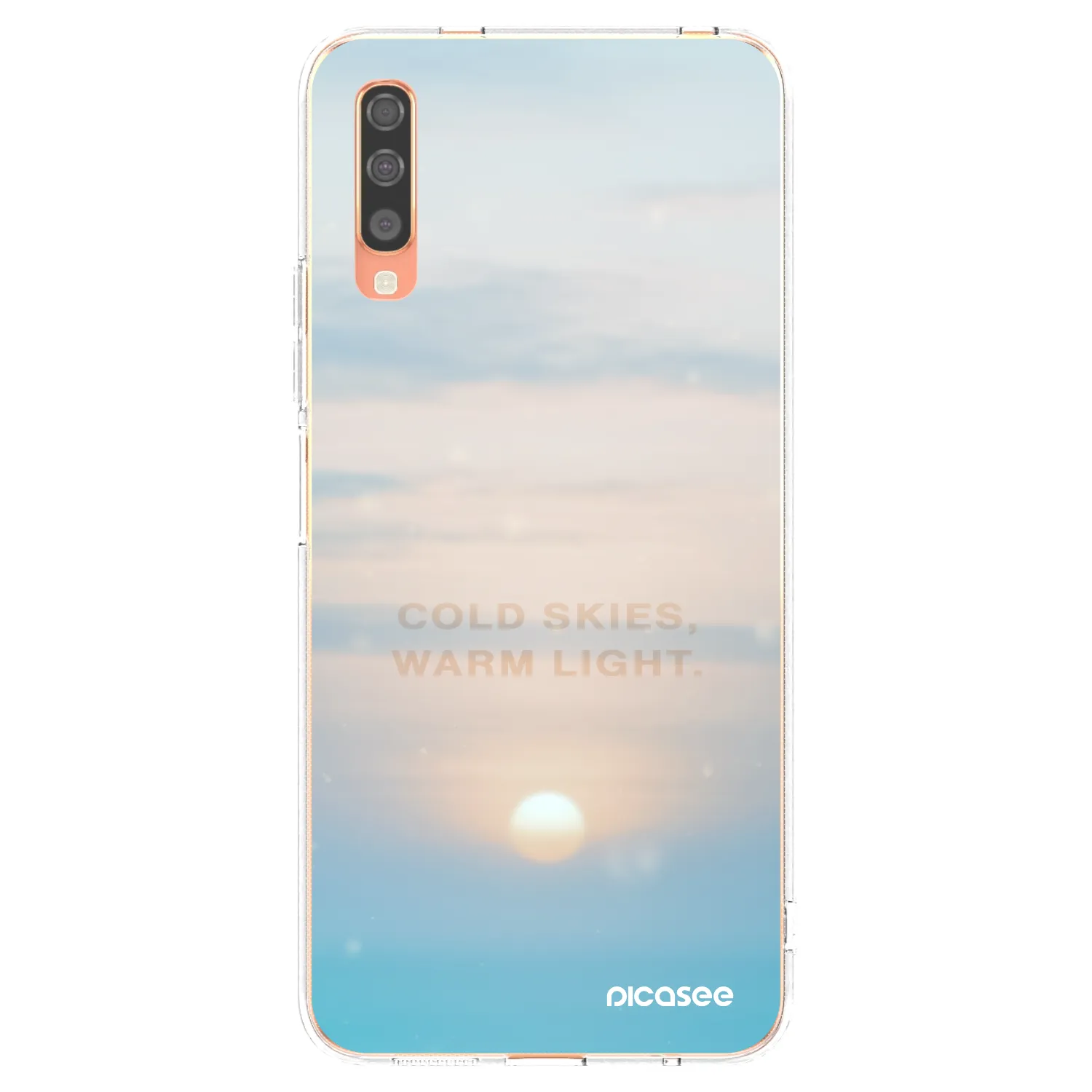 Picasee silikonowe przeźroczyste etui na Samsung Galaxy A70 A705F - COLD SKIES