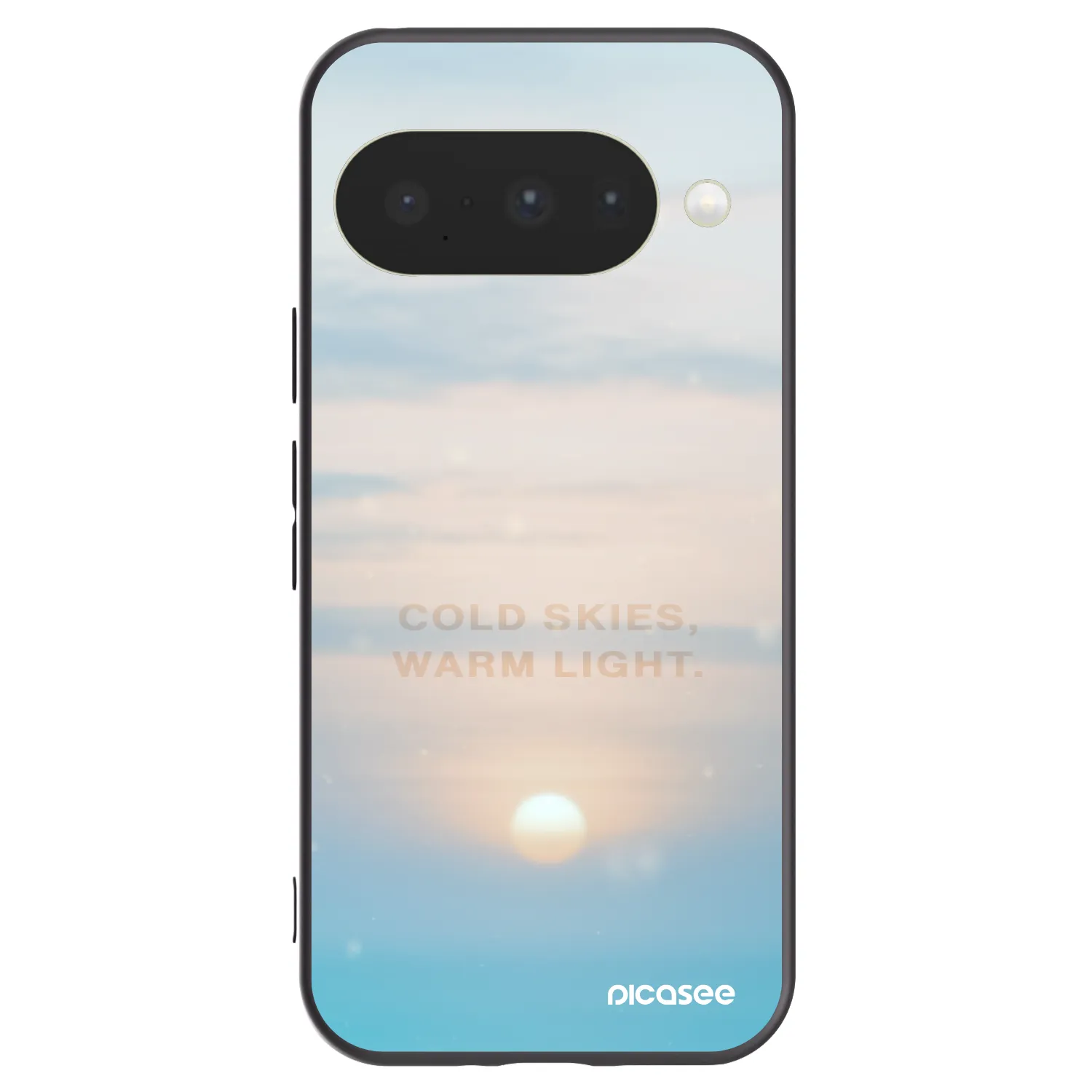 Picasee silikonowe czarne etui na Google Pixel 10 - COLD SKIES