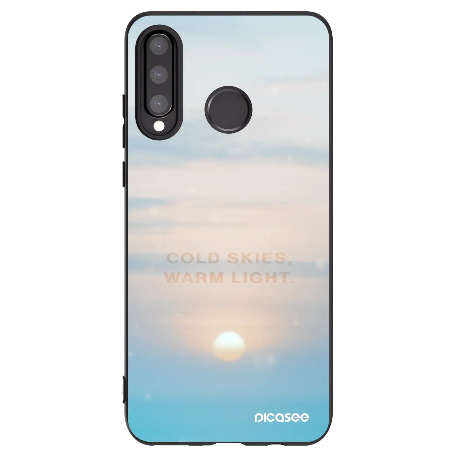Picasee silikonowe czarne etui na Huawei P30 Lite - COLD SKIES