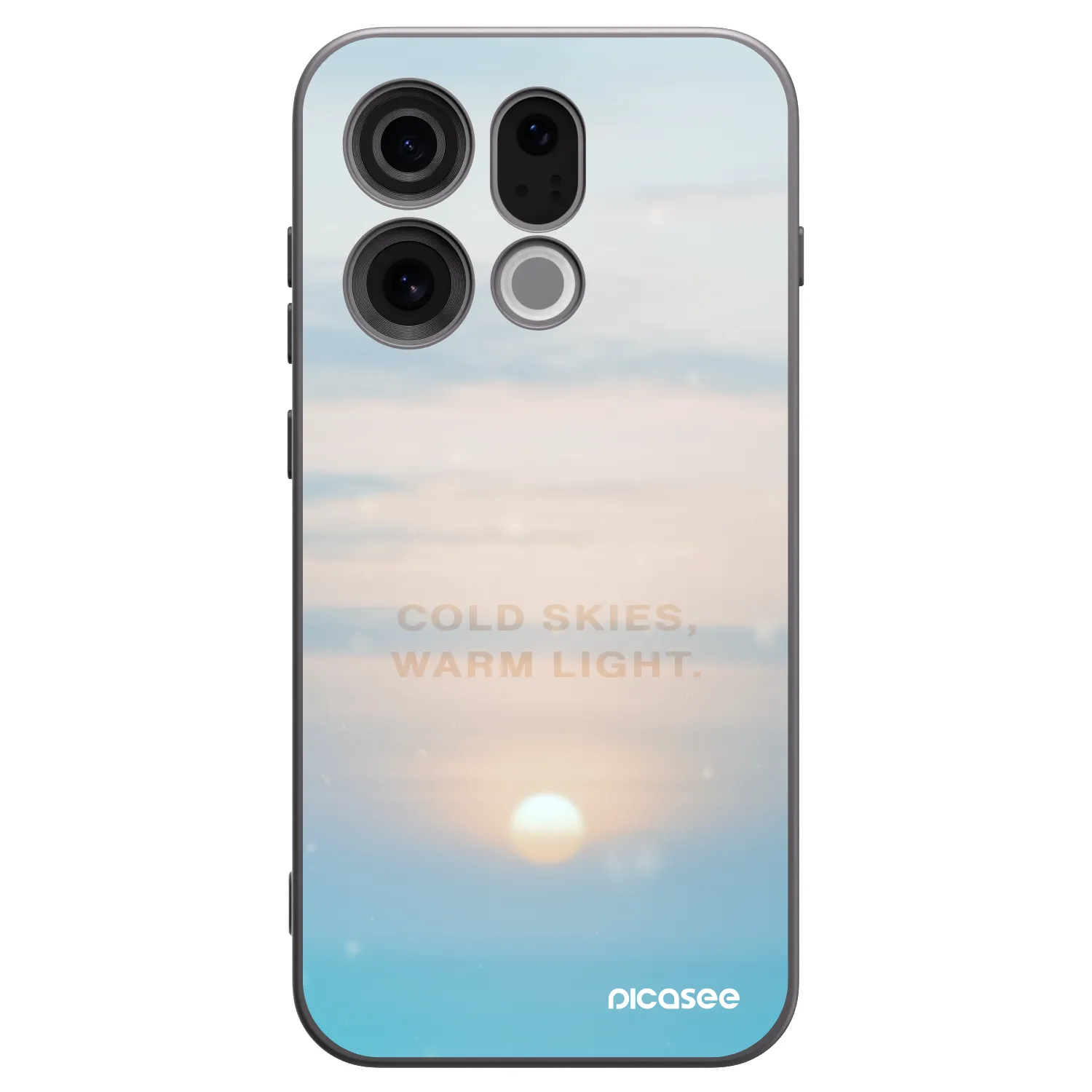 Picasee silikonowe czarne etui na OPPO Find X9 - COLD SKIES