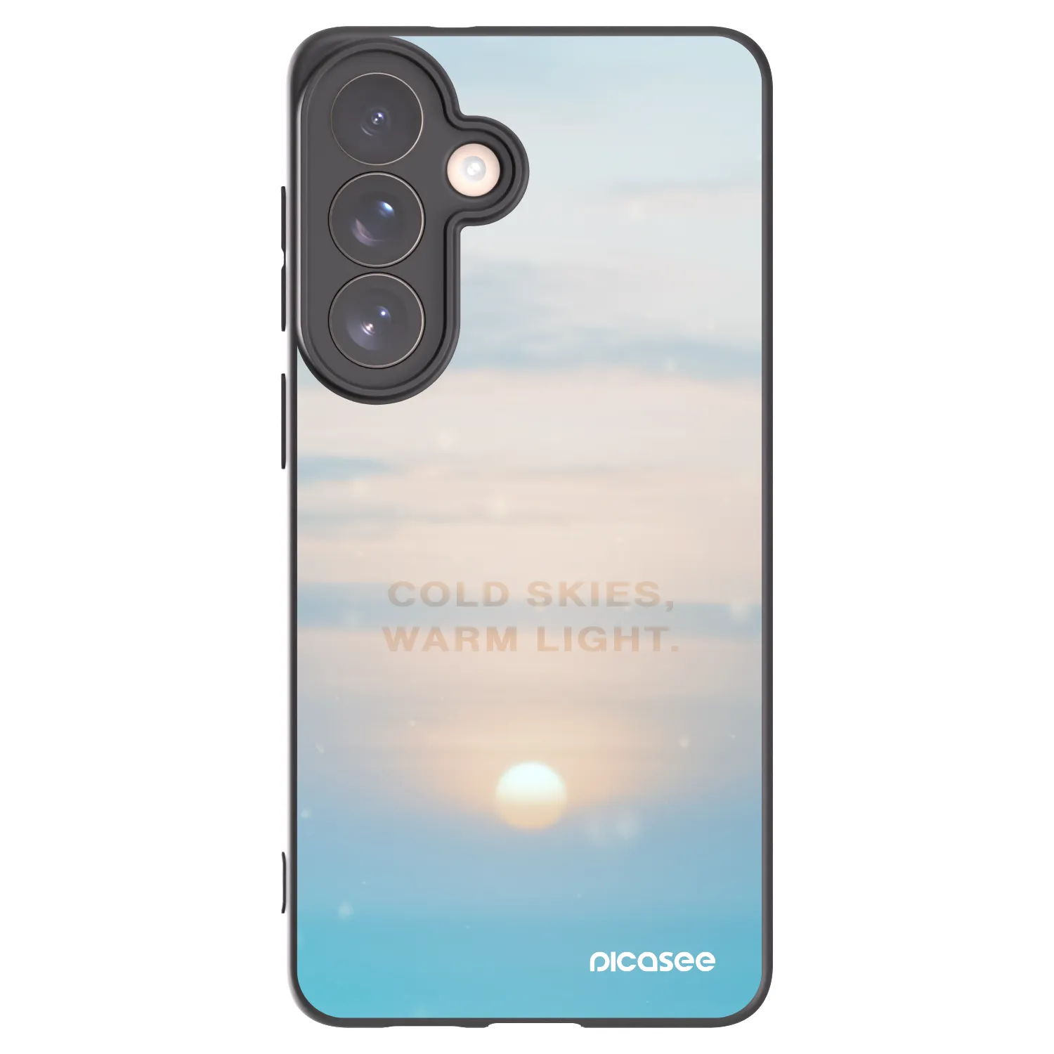 Picasee silikonowe czarne etui na Samsung Galaxy S26+ - COLD SKIES