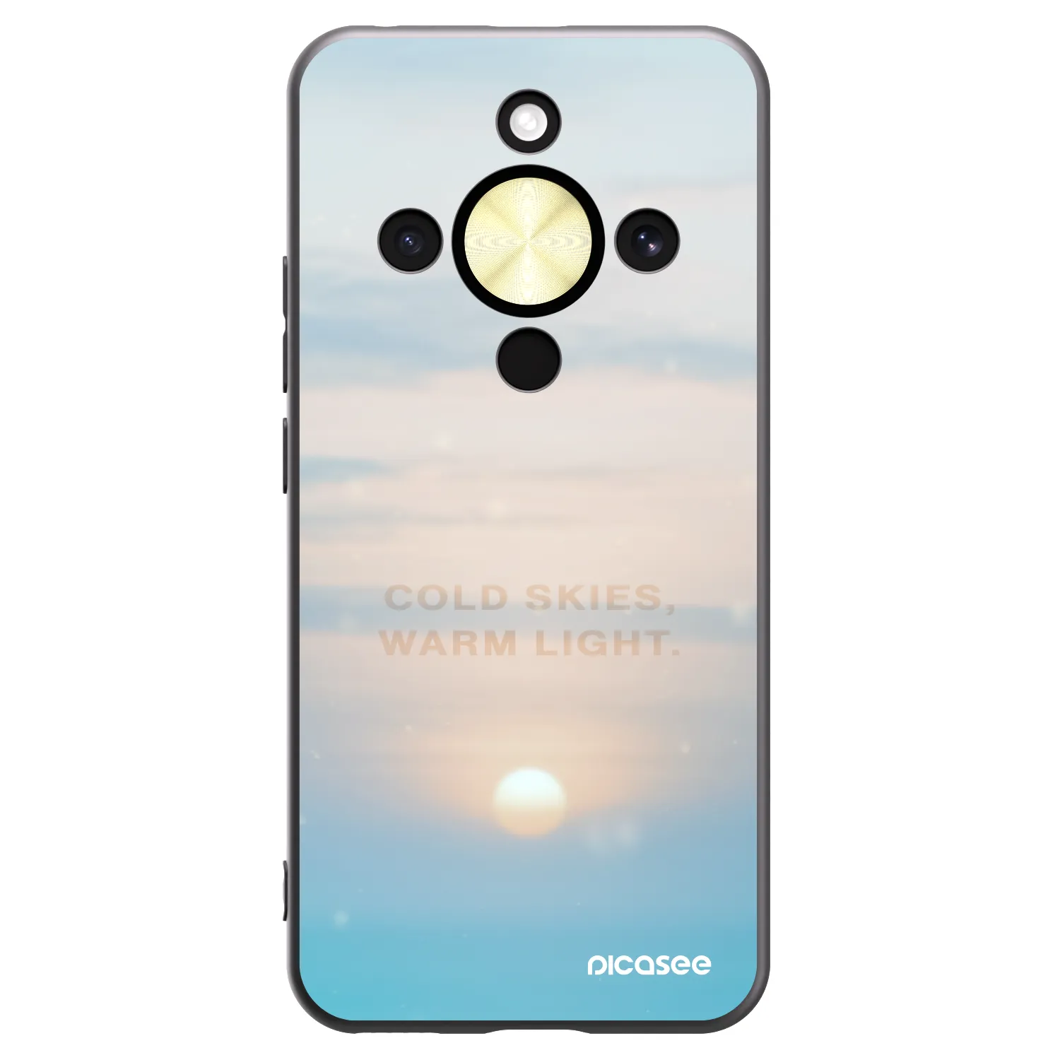 Picasee silikonowe czarne etui na Honor Magic8 Lite 5G - COLD SKIES
