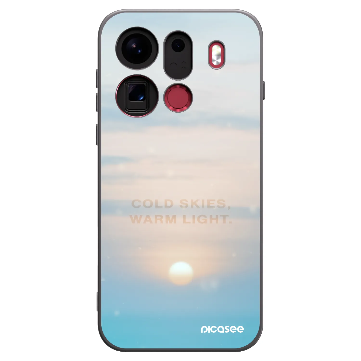 Picasee silikonowe czarne etui na OPPO Find X9 Pro - COLD SKIES