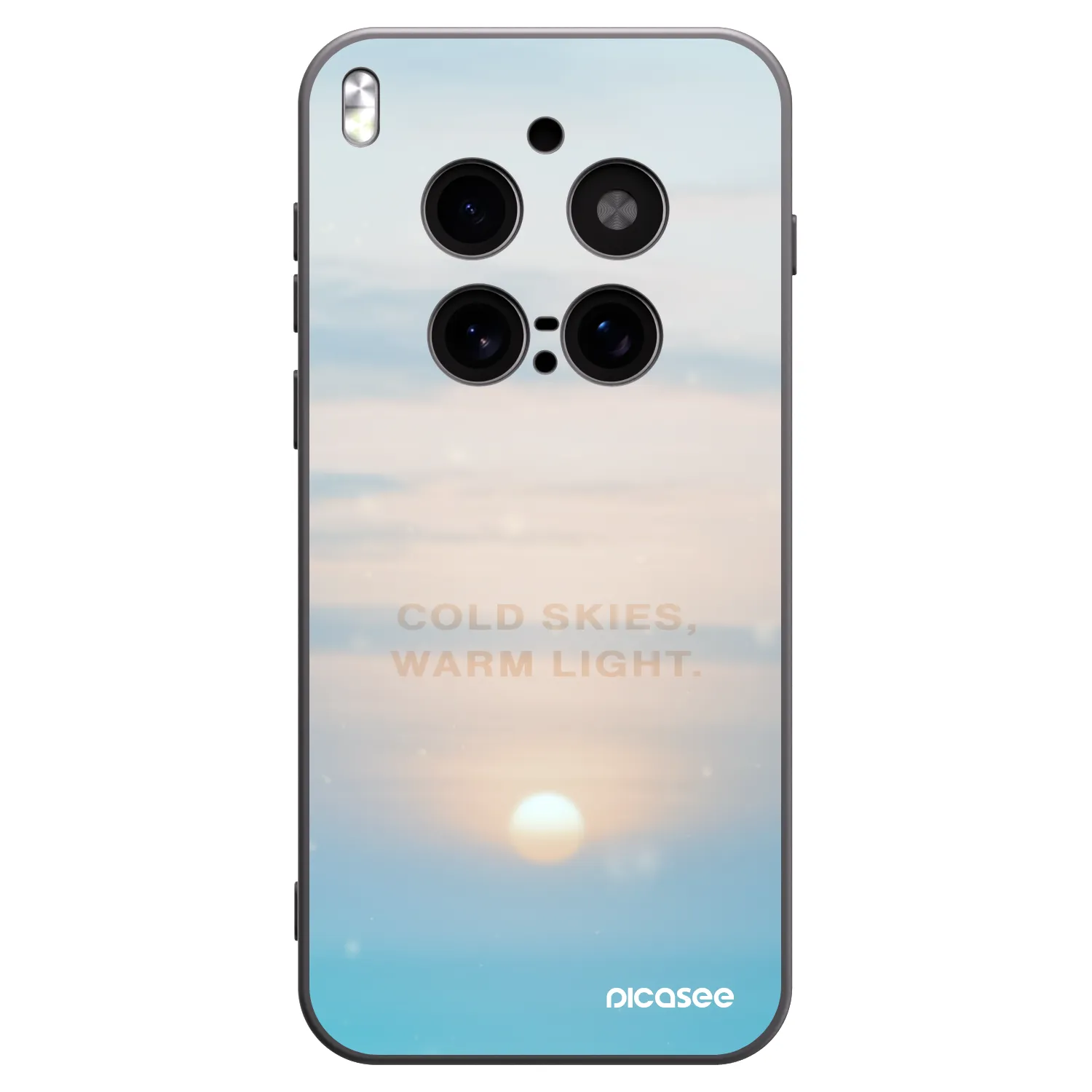 Picasee silikonowe czarne etui na Vivo X300 Pro - COLD SKIES