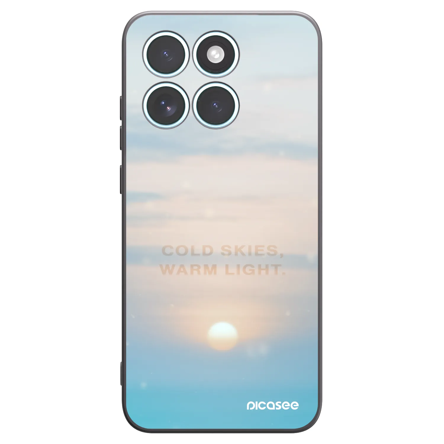 Picasee silikonowe czarne etui na Motorola Edge 70 Fusion - COLD SKIES