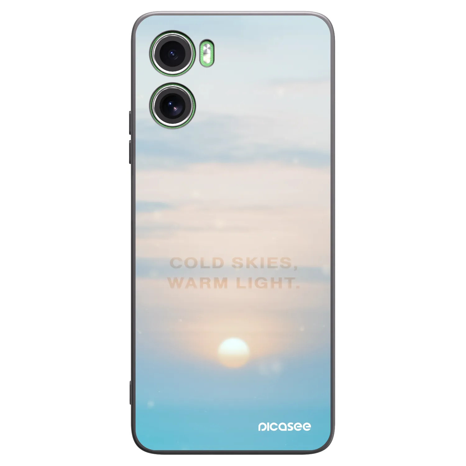 Picasee silikonowe czarne etui na Motorola Moto G06 - COLD SKIES