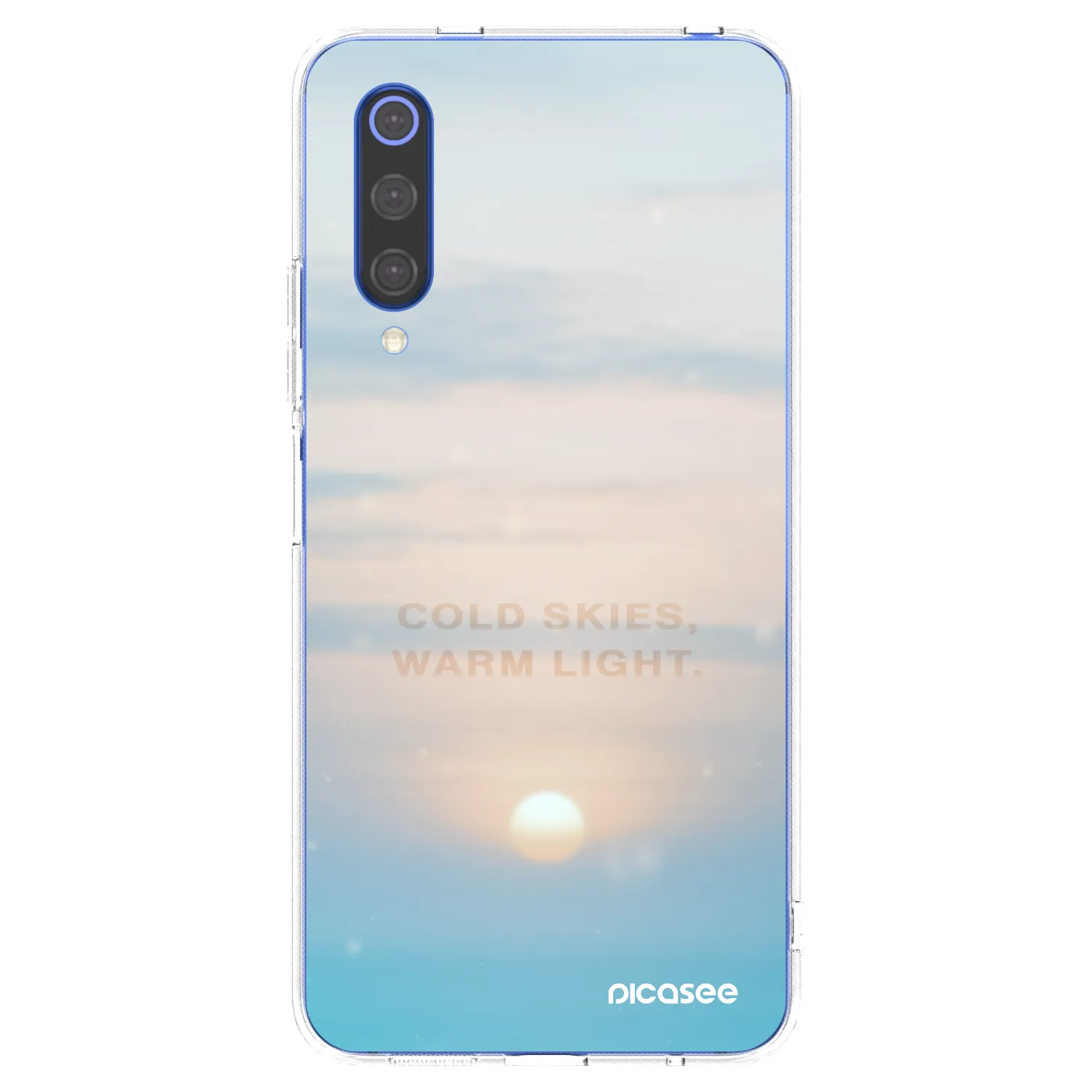 Picasee silikonowe przeźroczyste etui na Xiaomi Mi 9 SE - COLD SKIES