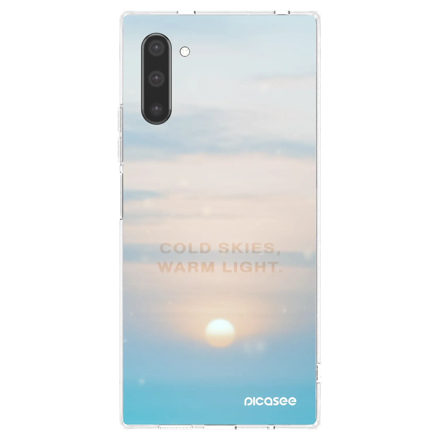 Picasee silikonowe przeźroczyste etui na Samsung Galaxy Note 10 N970F - COLD SKIES