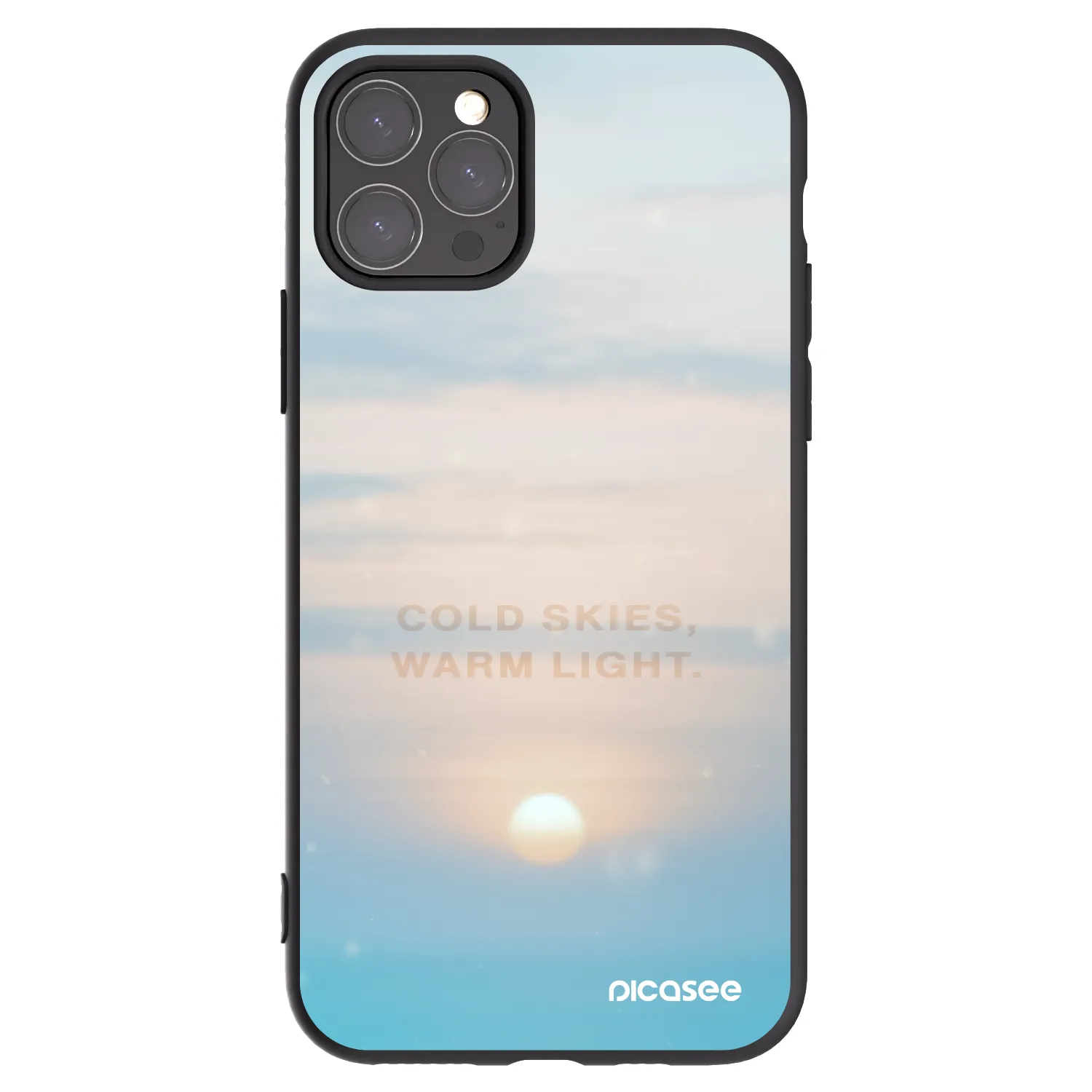 Picasee silikonowe czarne etui na Apple iPhone 11 Pro - COLD SKIES