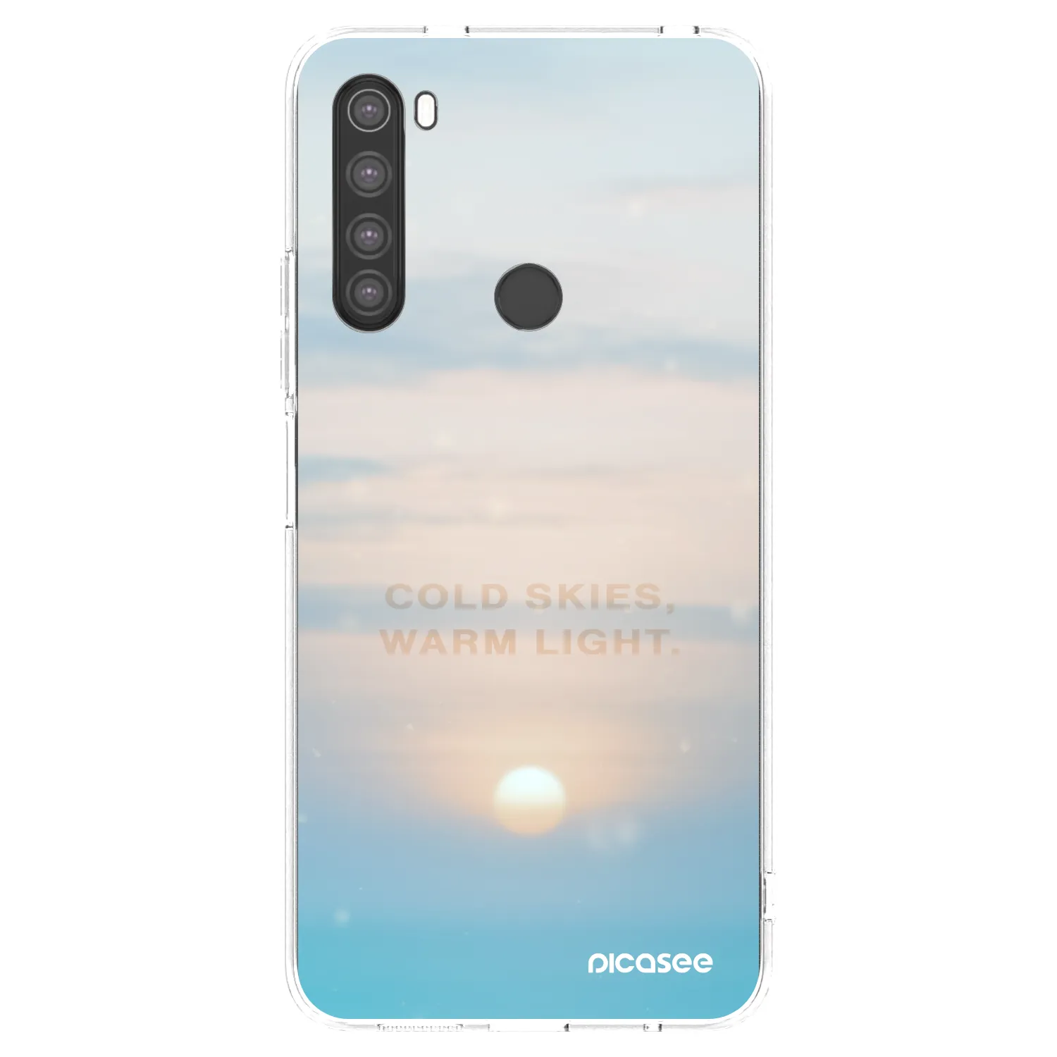 Picasee silikonowe przeźroczyste etui na Xiaomi Redmi Note 8 - COLD SKIES