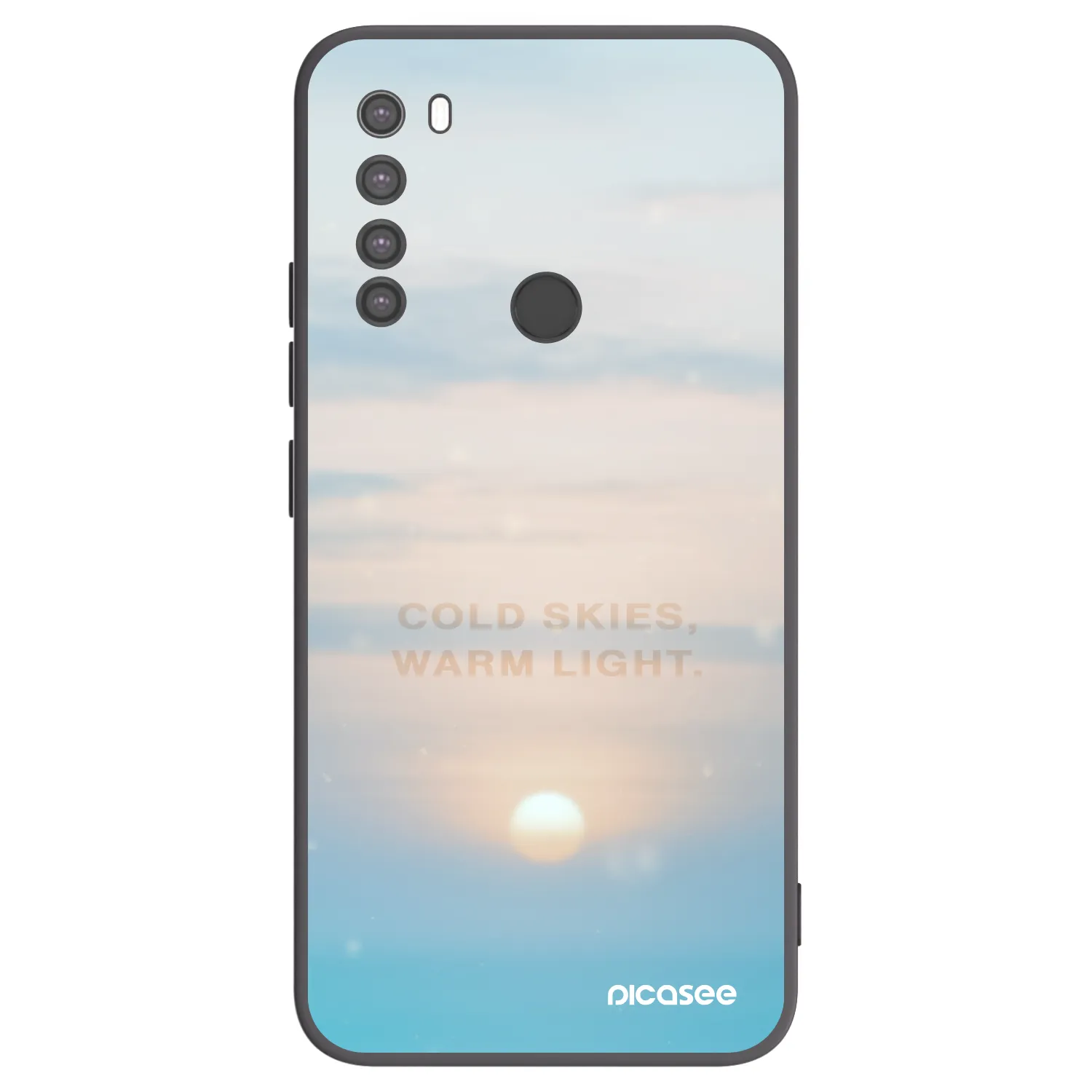 Picasee silikonowe czarne etui na Xiaomi Redmi Note 8 - COLD SKIES