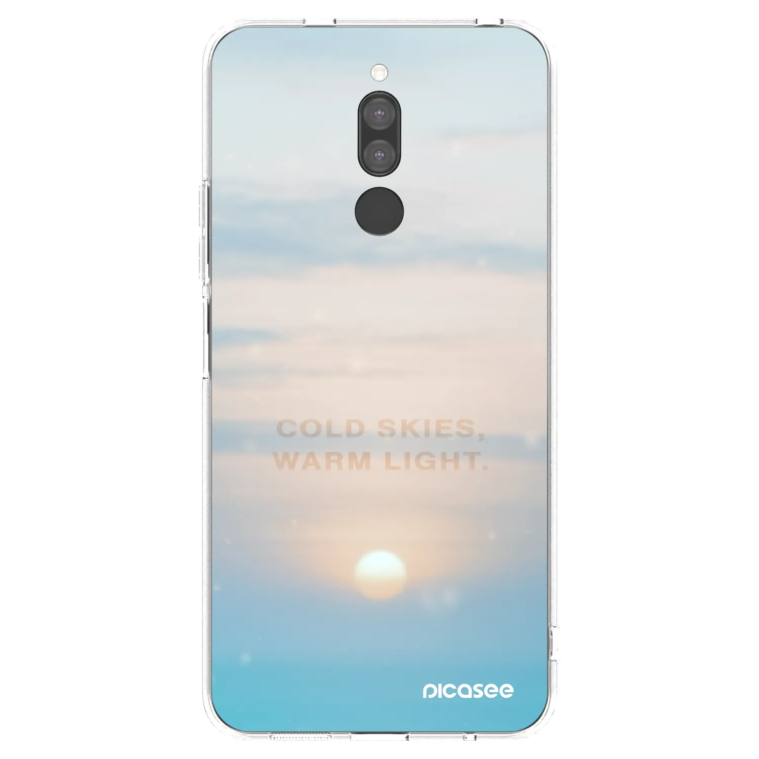 Picasee silikonowe przeźroczyste etui na Xiaomi Redmi 8 - COLD SKIES