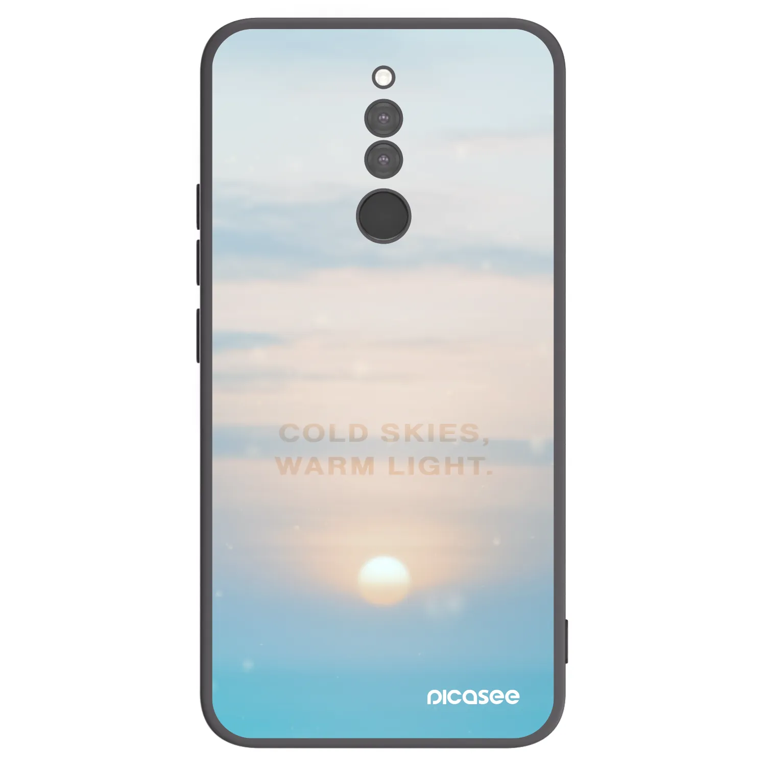 Picasee silikonowe czarne etui na Xiaomi Redmi 8 - COLD SKIES
