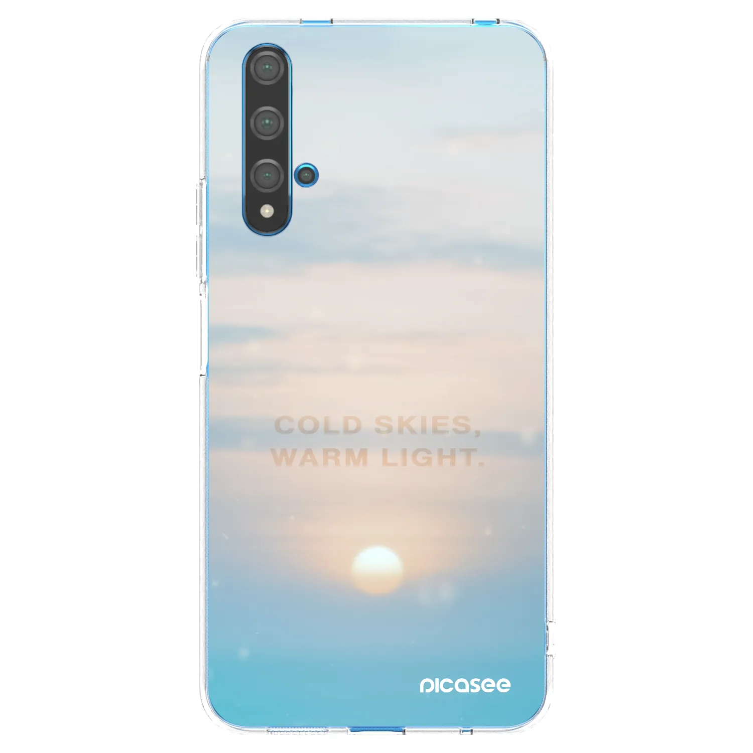 Picasee silikonowe przeźroczyste etui na Huawei Nova 5T - COLD SKIES