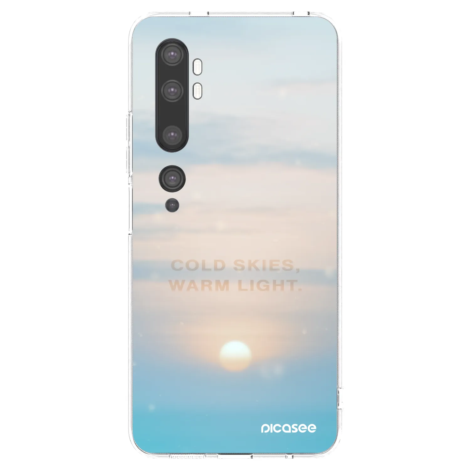 Picasee silikonowe przeźroczyste etui na Xiaomi Mi Note 10 (Pro) - COLD SKIES
