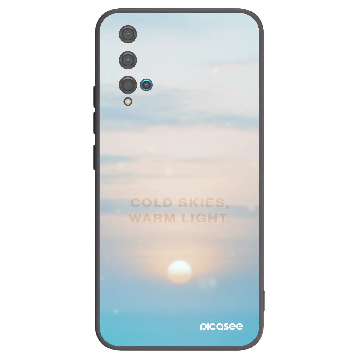 Picasee silikonowe czarne etui na Huawei Nova 5T - COLD SKIES