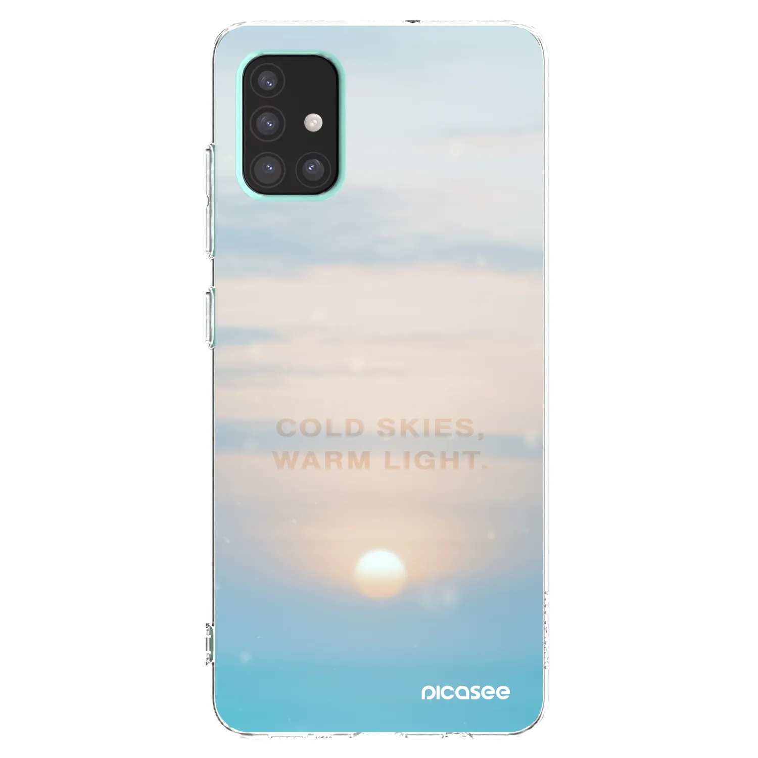 Picasee silikonowe przeźroczyste etui na Samsung Galaxy A51 A515F - COLD SKIES