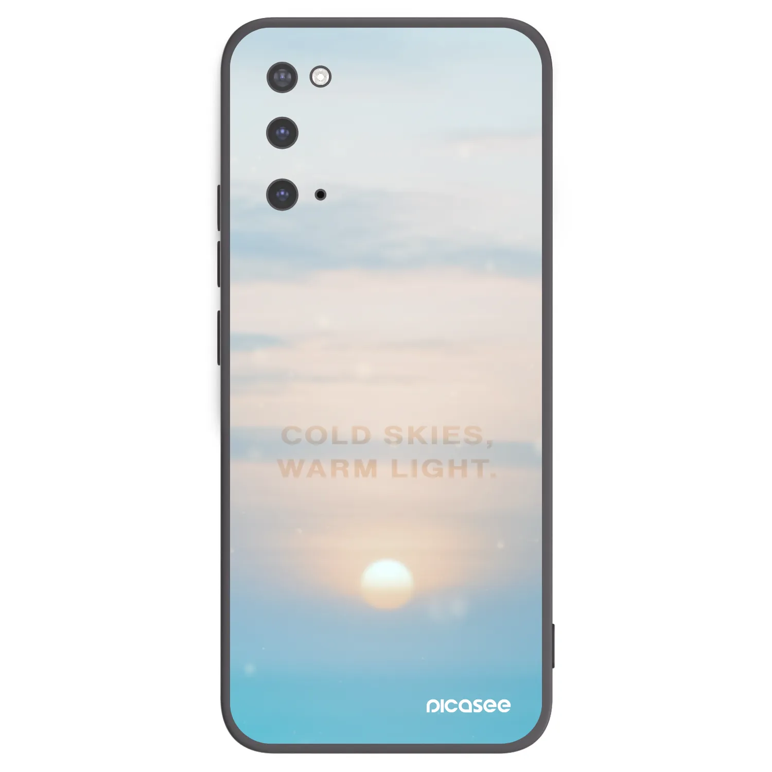 Picasee silikonowe czarne etui na Samsung Galaxy S20 G980F - COLD SKIES