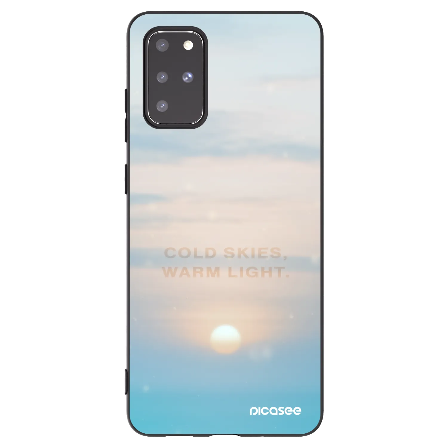 Picasee silikonowe czarne etui na Samsung Galaxy S20+ G985F - COLD SKIES