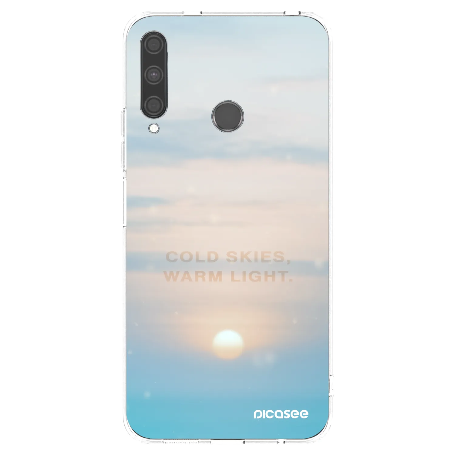 Picasee silikonowe przeźroczyste etui na Huawei P40 Lite E - COLD SKIES
