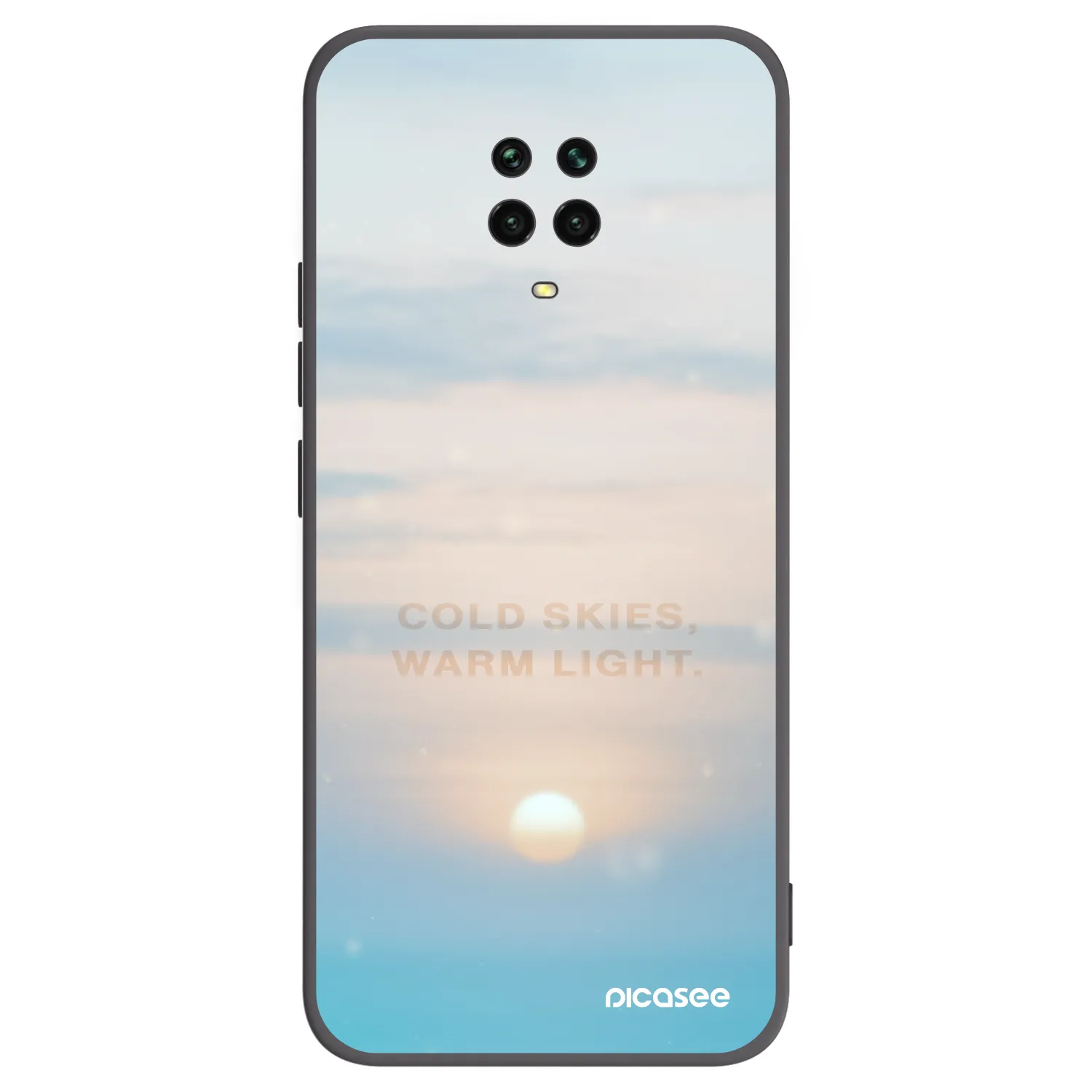 Picasee silikonowe czarne etui na Xiaomi Redmi Note 9 Pro - COLD SKIES