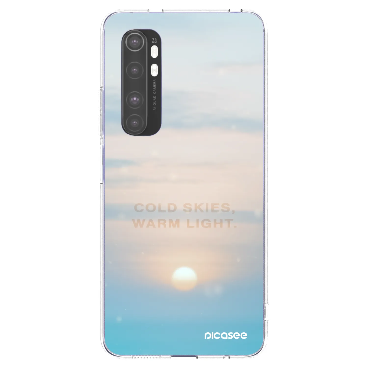 Picasee silikonowe przeźroczyste etui na Xiaomi Mi Note 10 Lite - COLD SKIES
