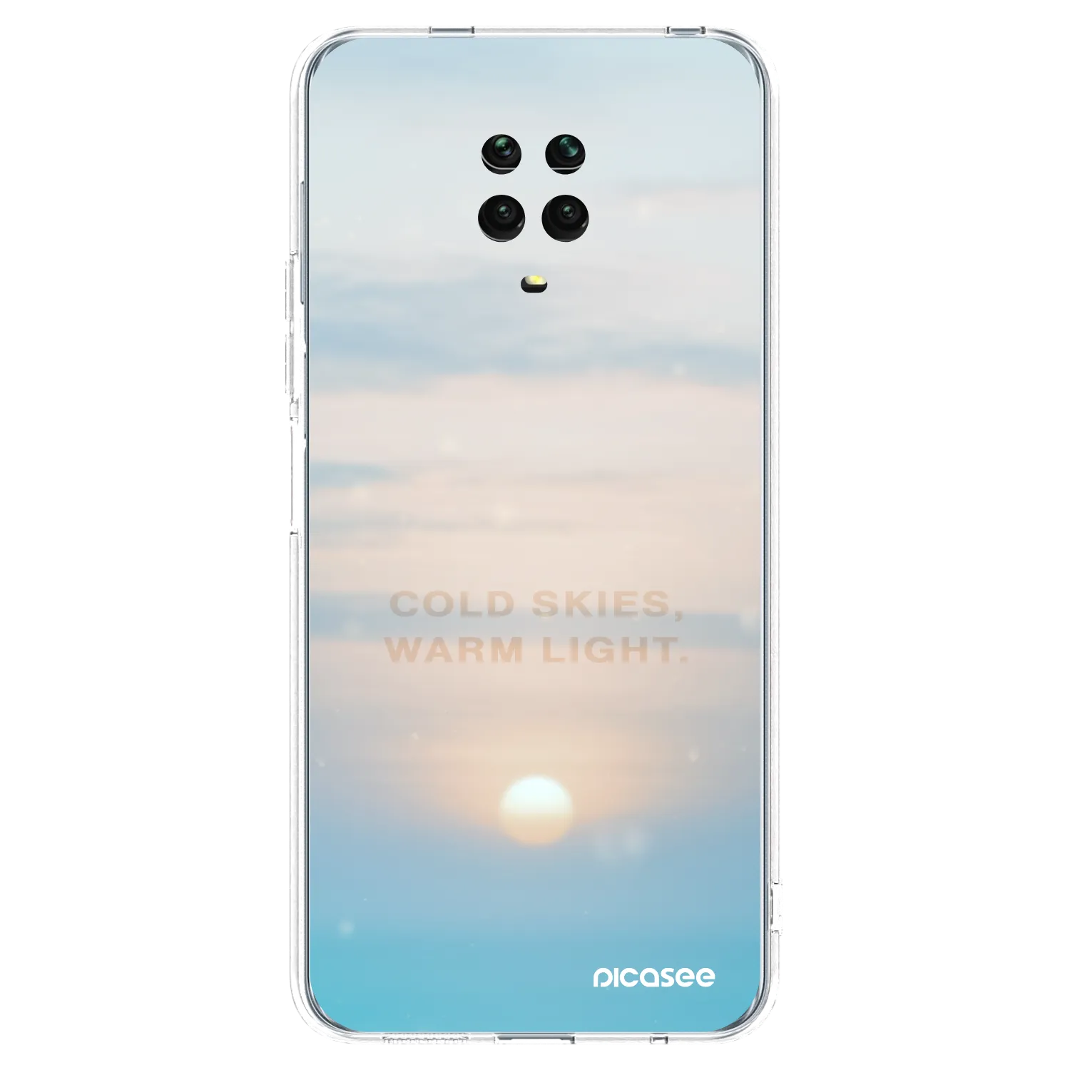 Picasee silikonowe przeźroczyste etui na Xiaomi Redmi Note 9S - COLD SKIES