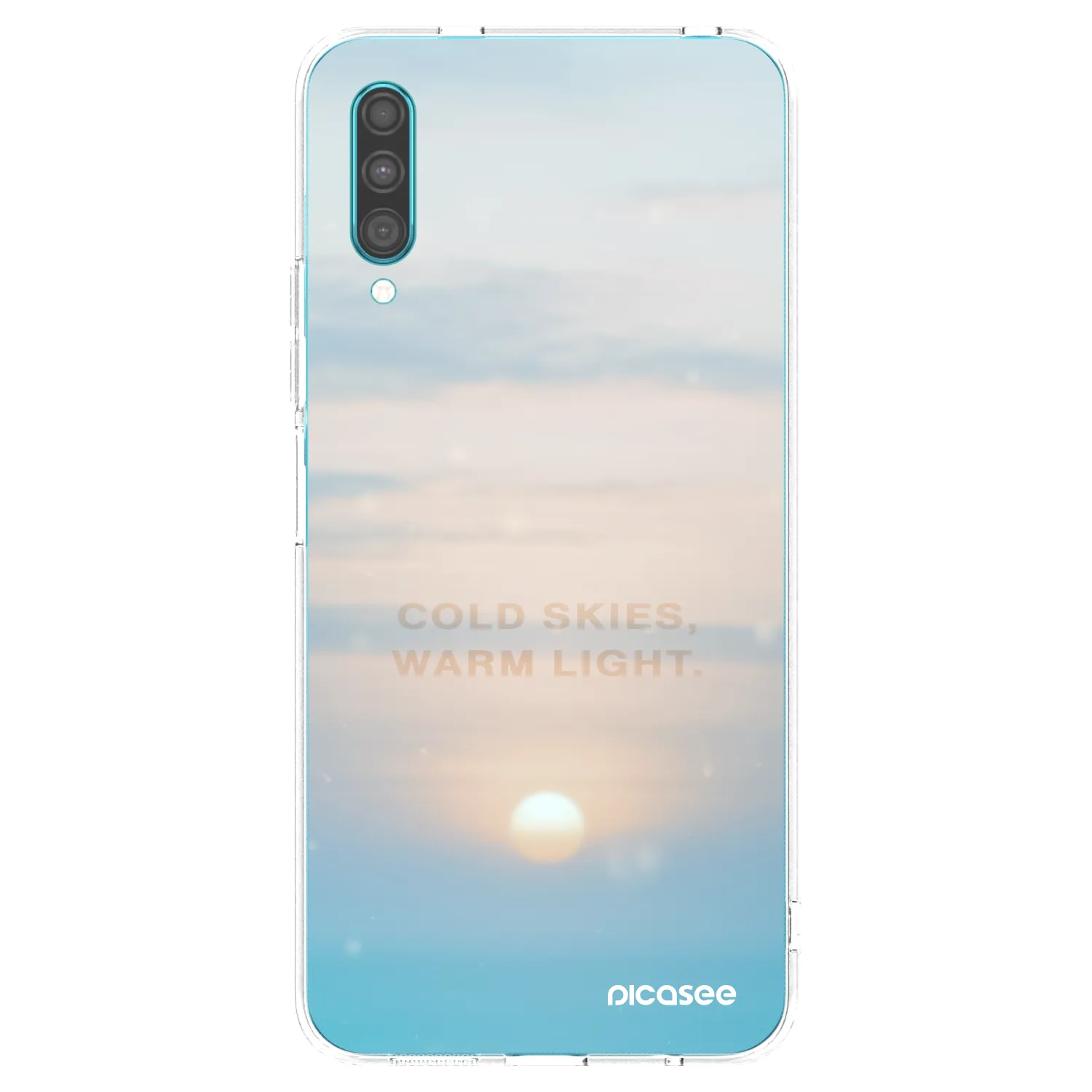 Picasee silikonowe przeźroczyste etui na Samsung Galaxy A30s A307F - COLD SKIES