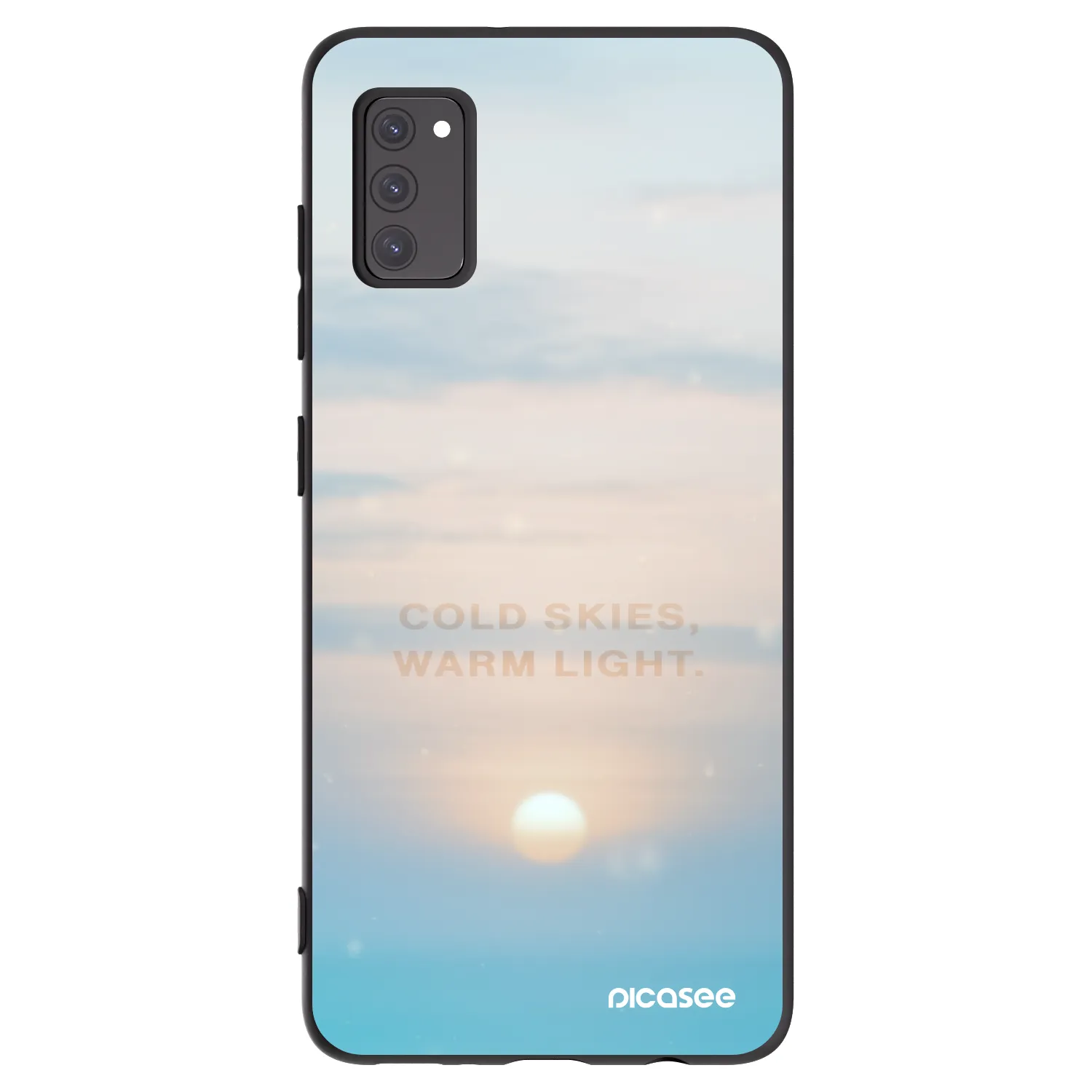 Picasee silikonowe czarne etui na Samsung Galaxy A41 A415F - COLD SKIES